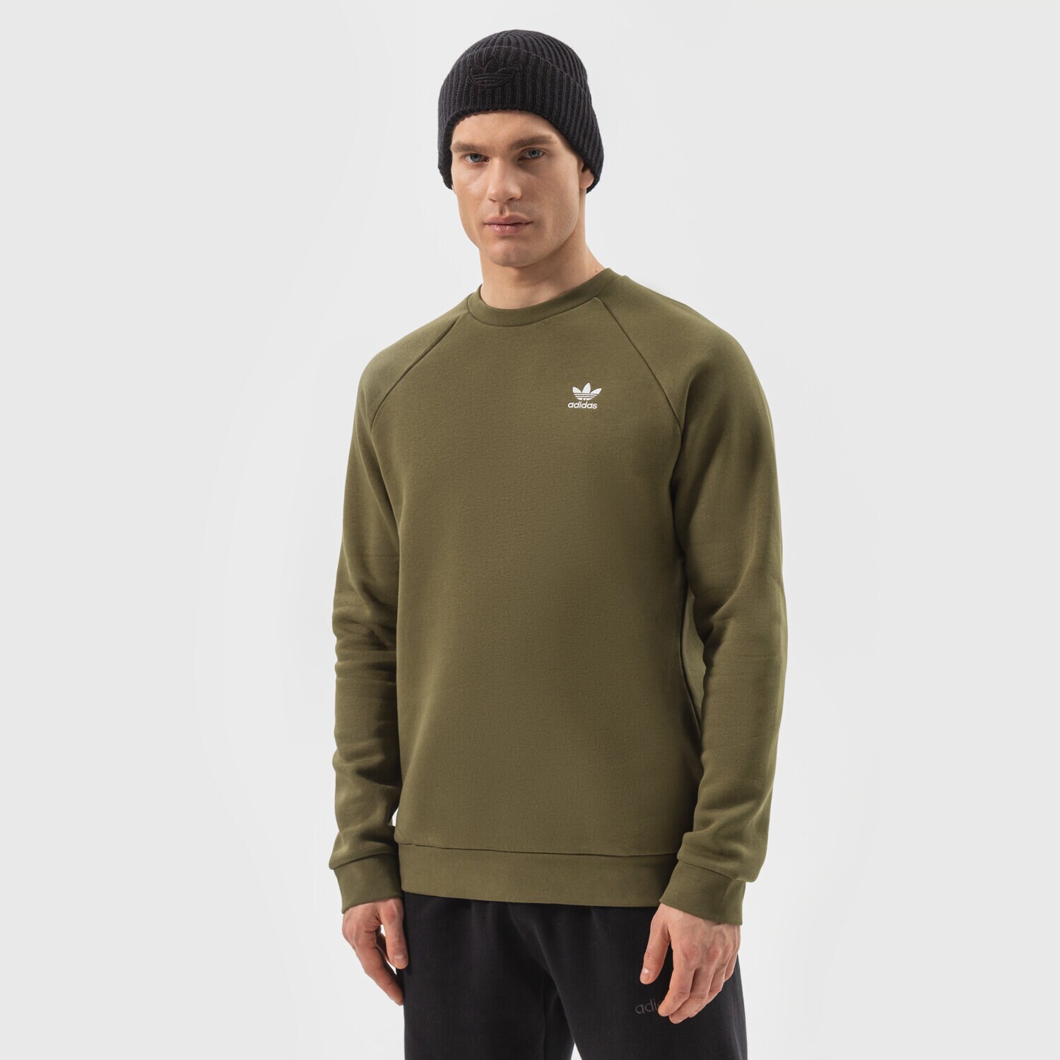 Bluza męska ADIDAS BLUZA ESSENTIAL CREW H65674 KHAKI