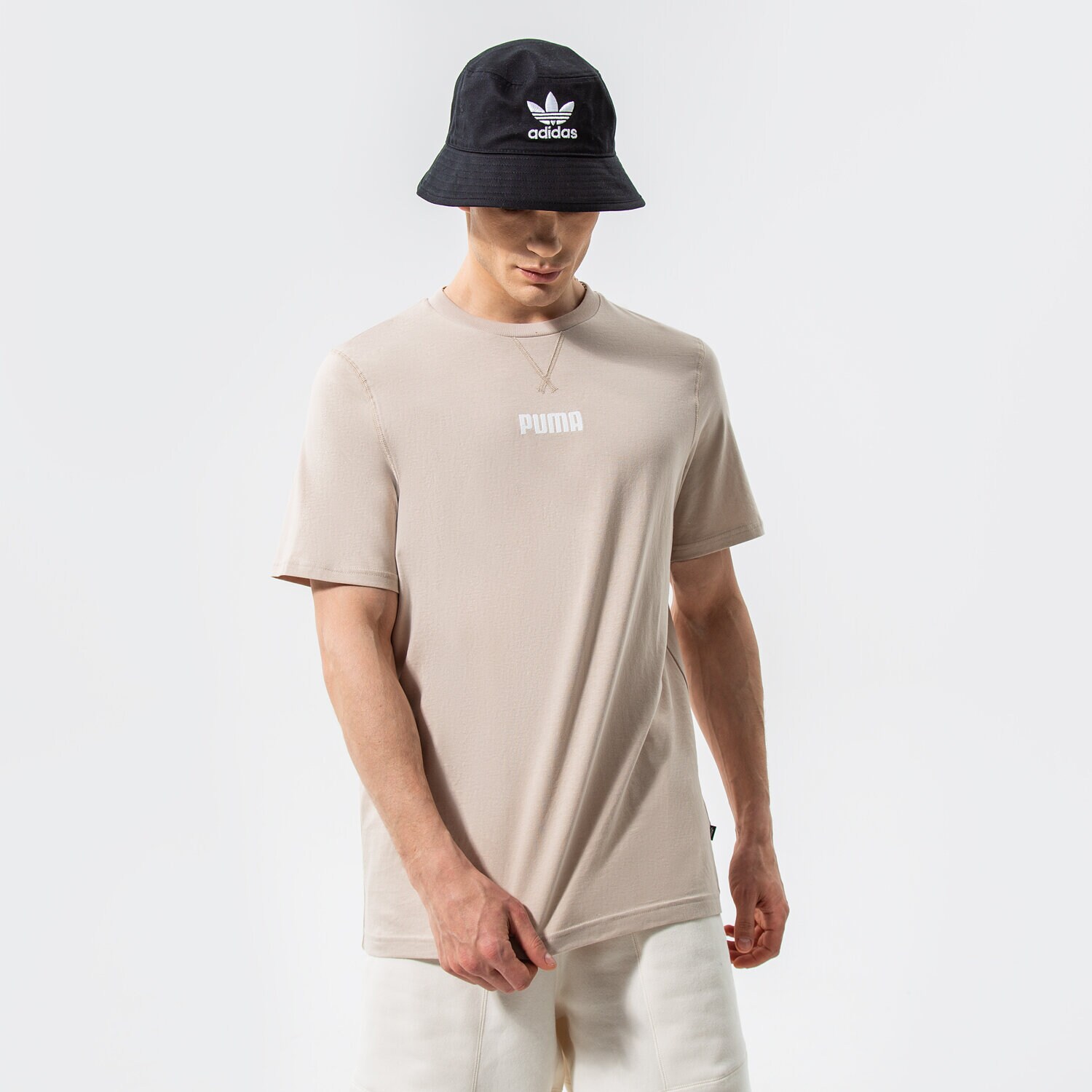 Koszulka, t-shirt sportowy męski PUMA T-SHIRT MODERN BASICS TEE 84740764 KHAKI