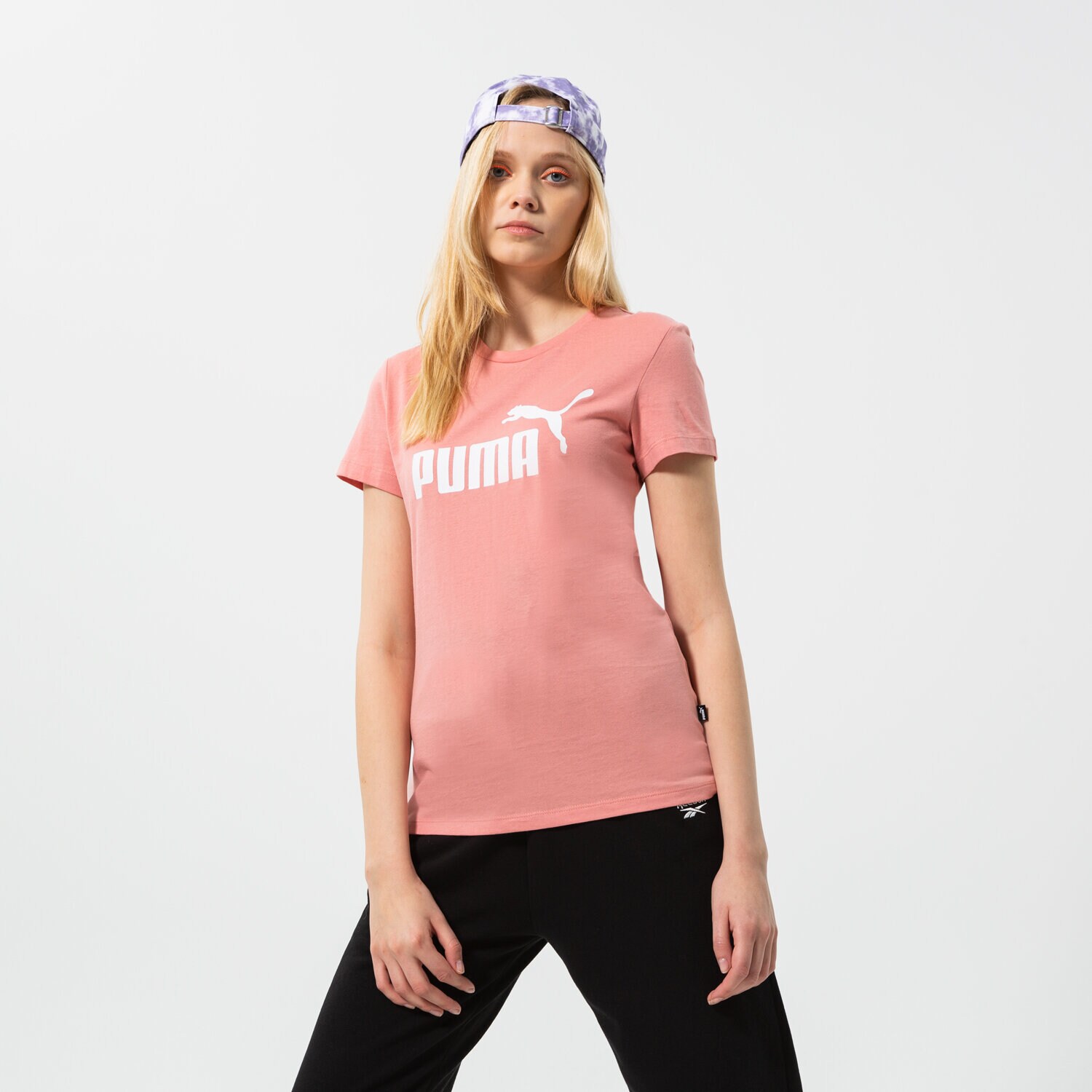 Koszulka, t-shirt damski PUMA T-SHIRT ESS LOGO (S) 586775 63 RÓŻOWY