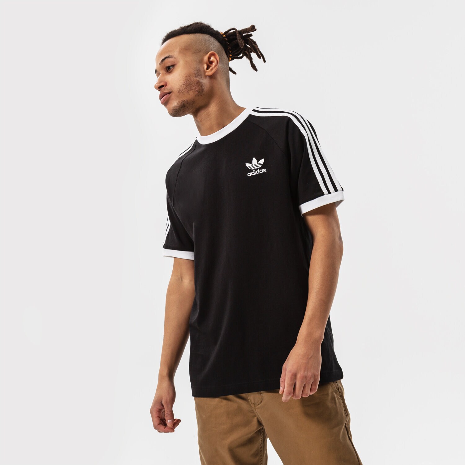 Koszulka, t-shirt sportowy męski ADIDAS T-SHIRT 3-STRIPES TEE GN3495 CZARNY