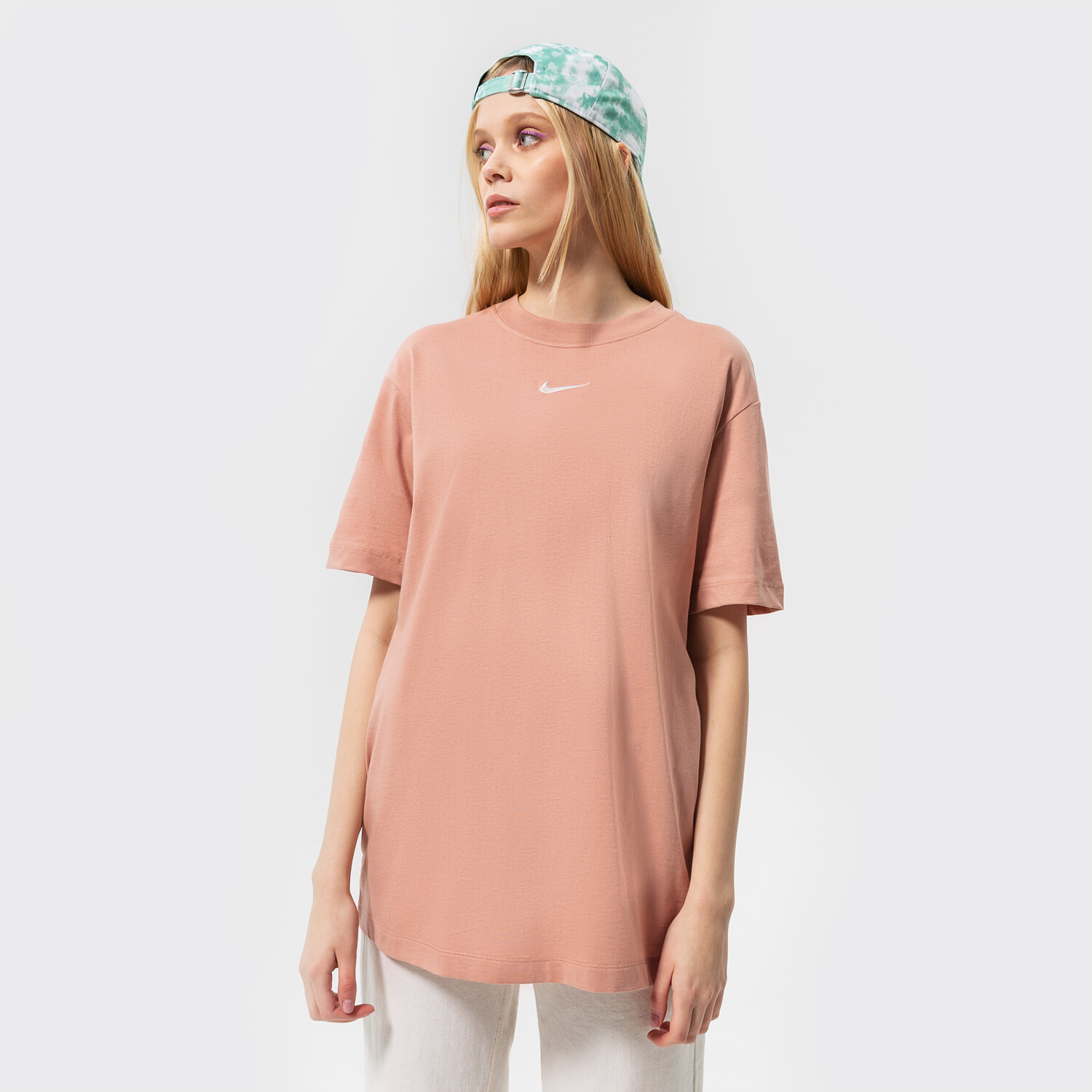 Koszulka, t-shirt damski NIKE T-SHIRT SPORTSWEAR ESSENTIAL OVERSIZED DQ5379-609 RÓŻOWY