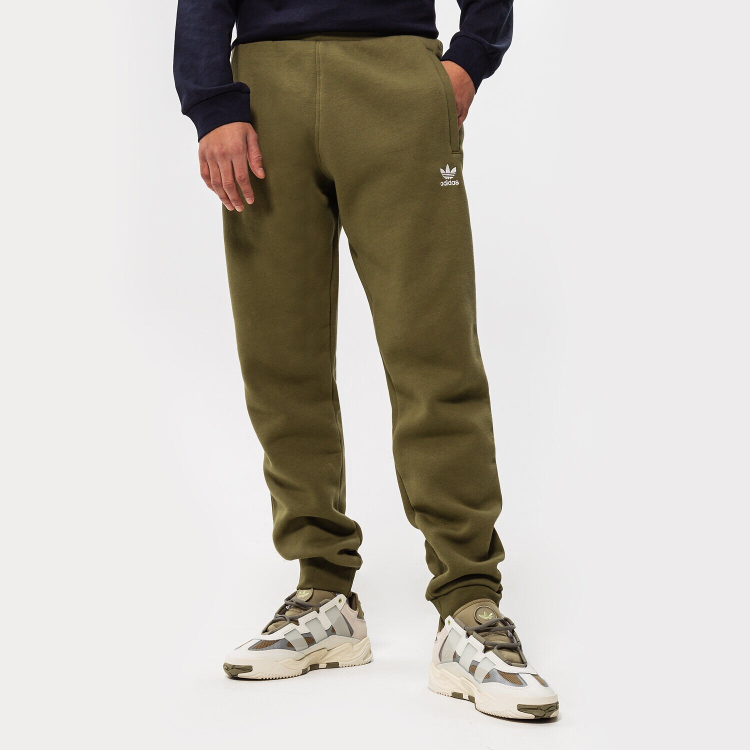 Spodnie sportowe męskie ADIDAS SPODNIE ESSENTIALS PANT H65676 KHAKI
