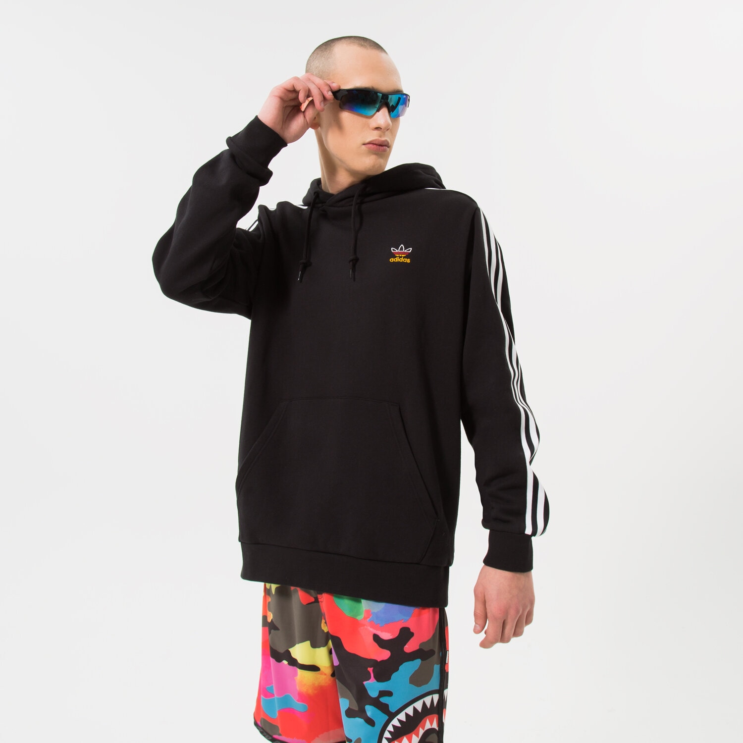 Bluza męska ADIDAS BLUZA Z KAPTUREM FB NATIONS HDY HK7396 CZARNY