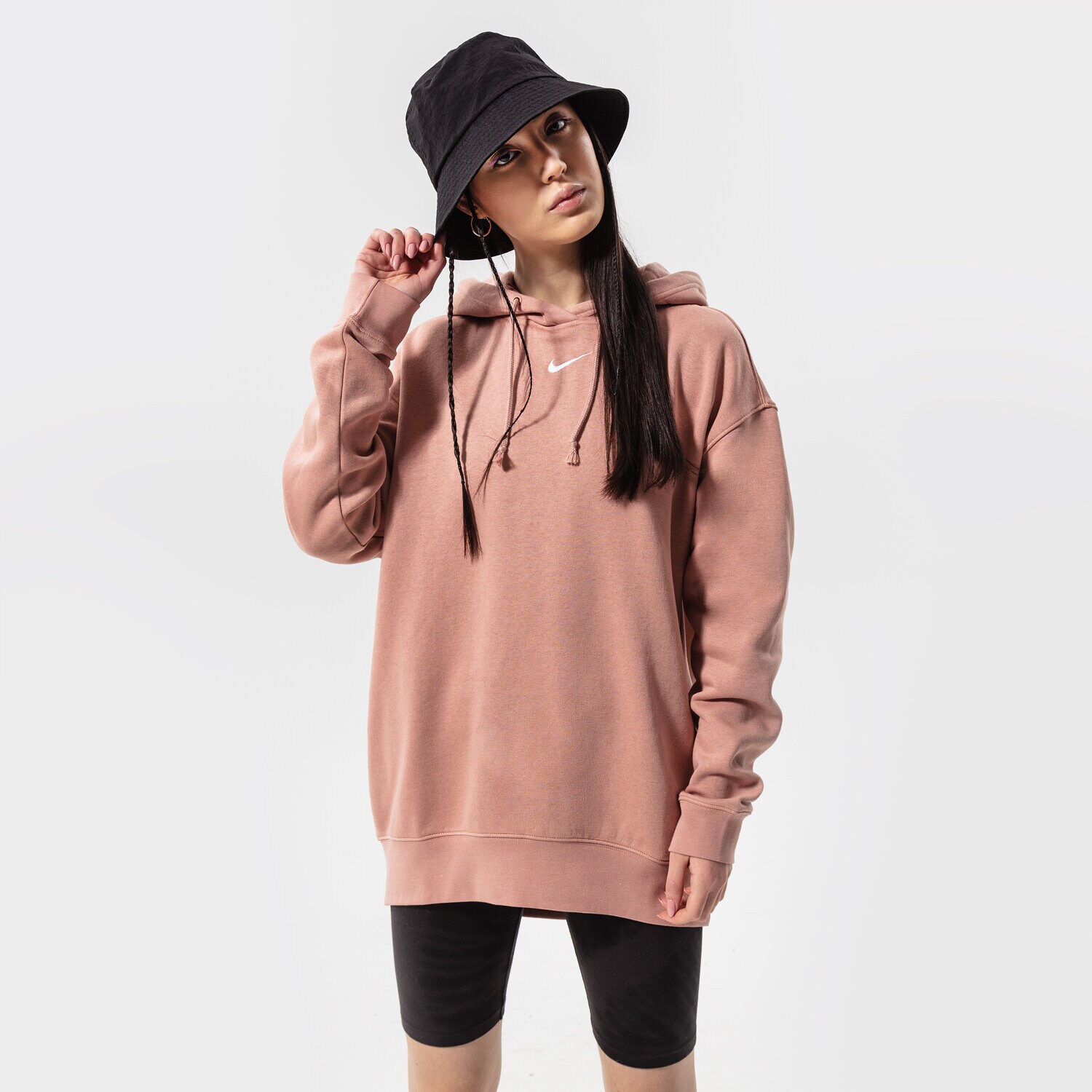 Bluza damska NIKE BLUZA Z KAPTUREM SPORTSWEAR OVERSIZED DQ5097-609 RÓŻOWY
