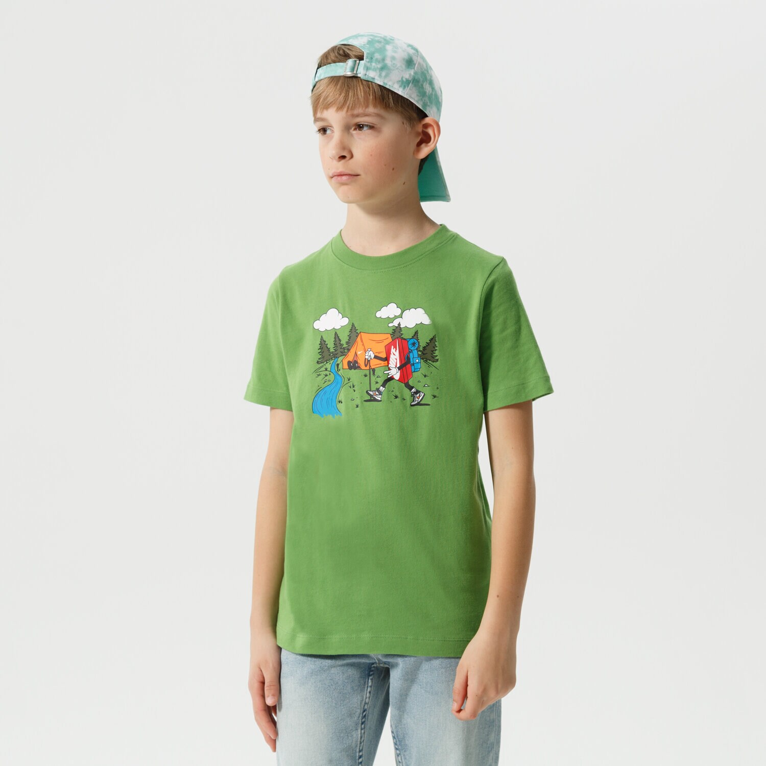 Koszulka, t-shirt dla dzieci NIKE T-SHIRT B NSW TEE BOXY 1 BOY DQ3854-377 KHAKI