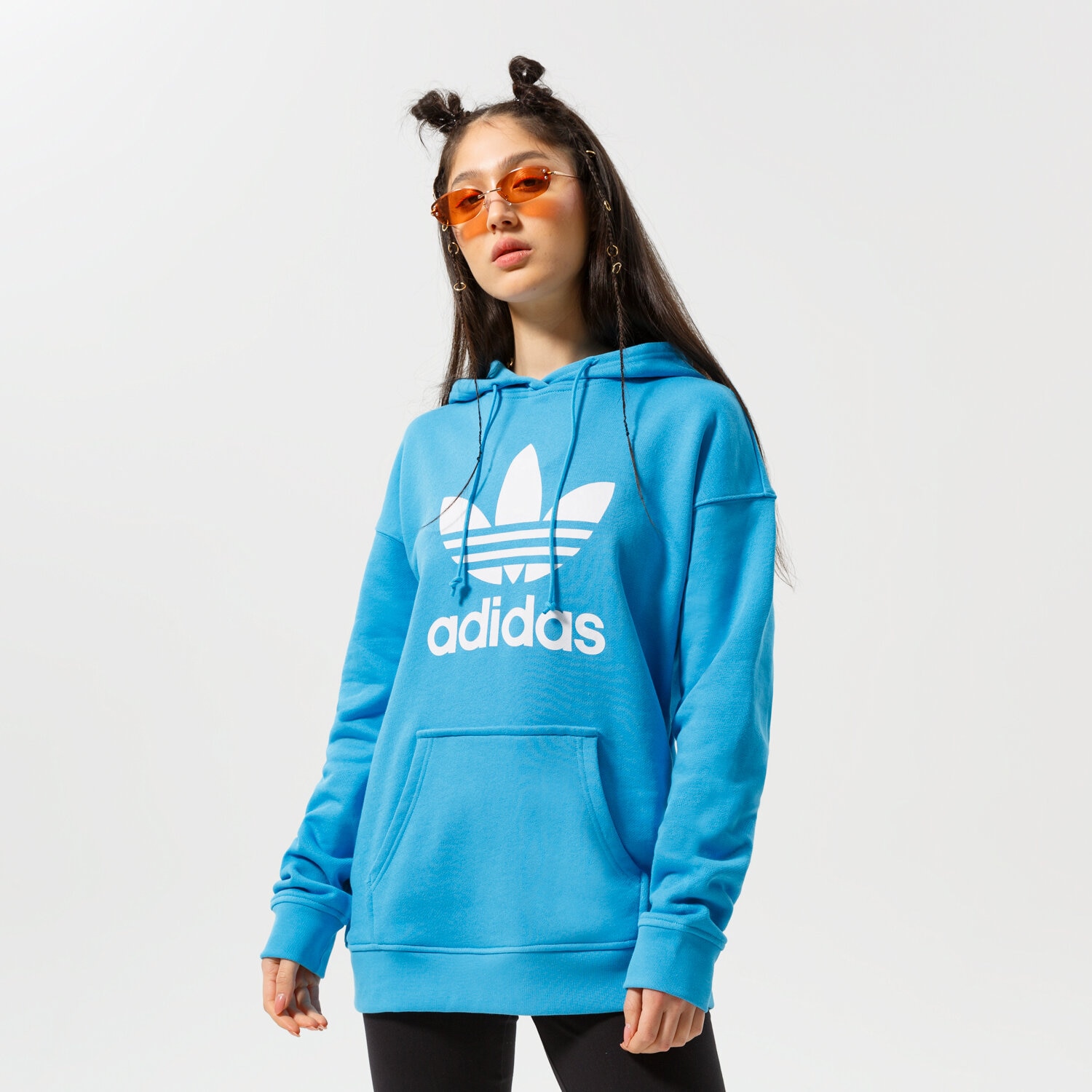 Bluza damska ADIDAS BLUZA Z KAPTUREM TRF HOODIE HE6952 NIEBIESKI