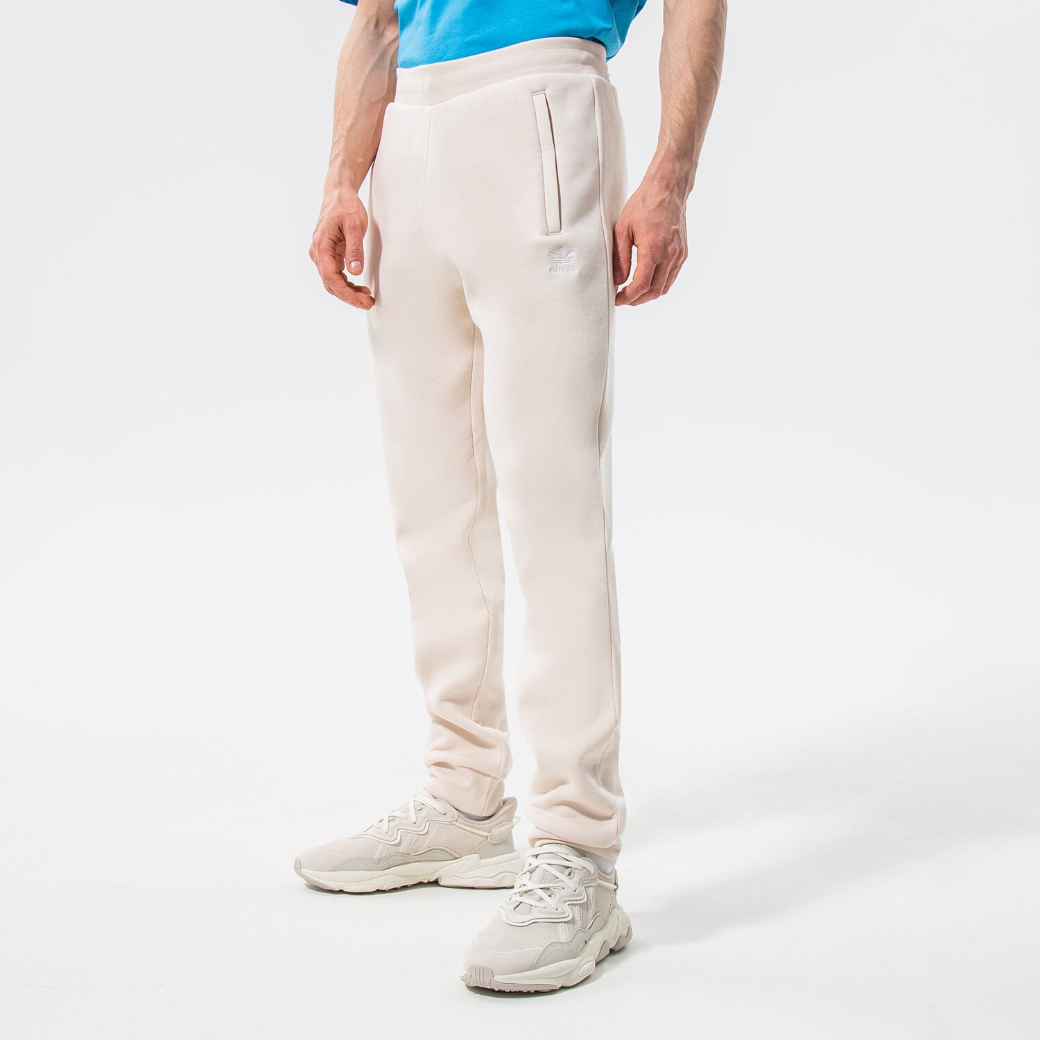Spodnie sportowe męskie ADIDAS SPODNIE ESSENTIALS PANT HE9410 BEŻOWY