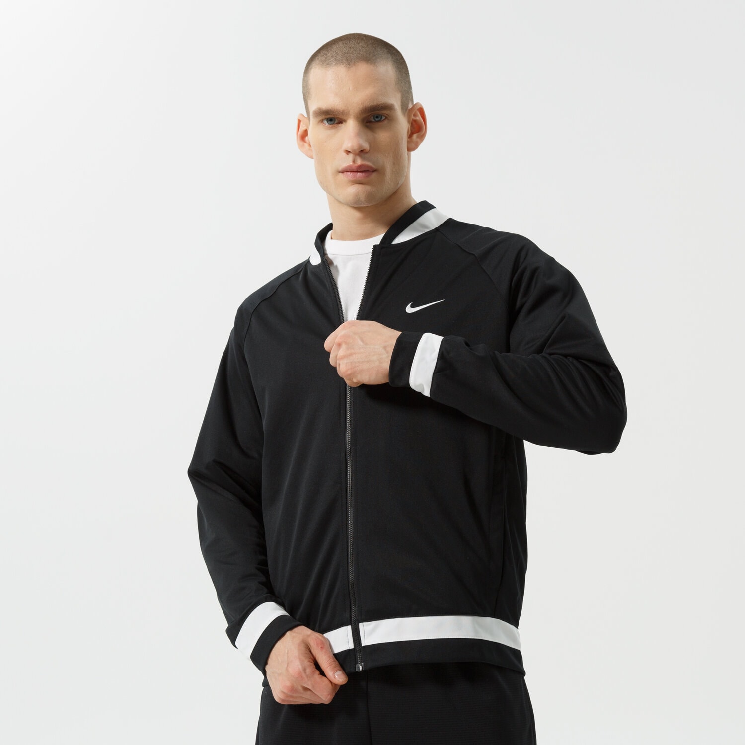 Kurtka wiosenna / jesienna męska NIKE KURTKA M NK DF JKT STARTING FIVE NBA DH7116-011 CZARNY