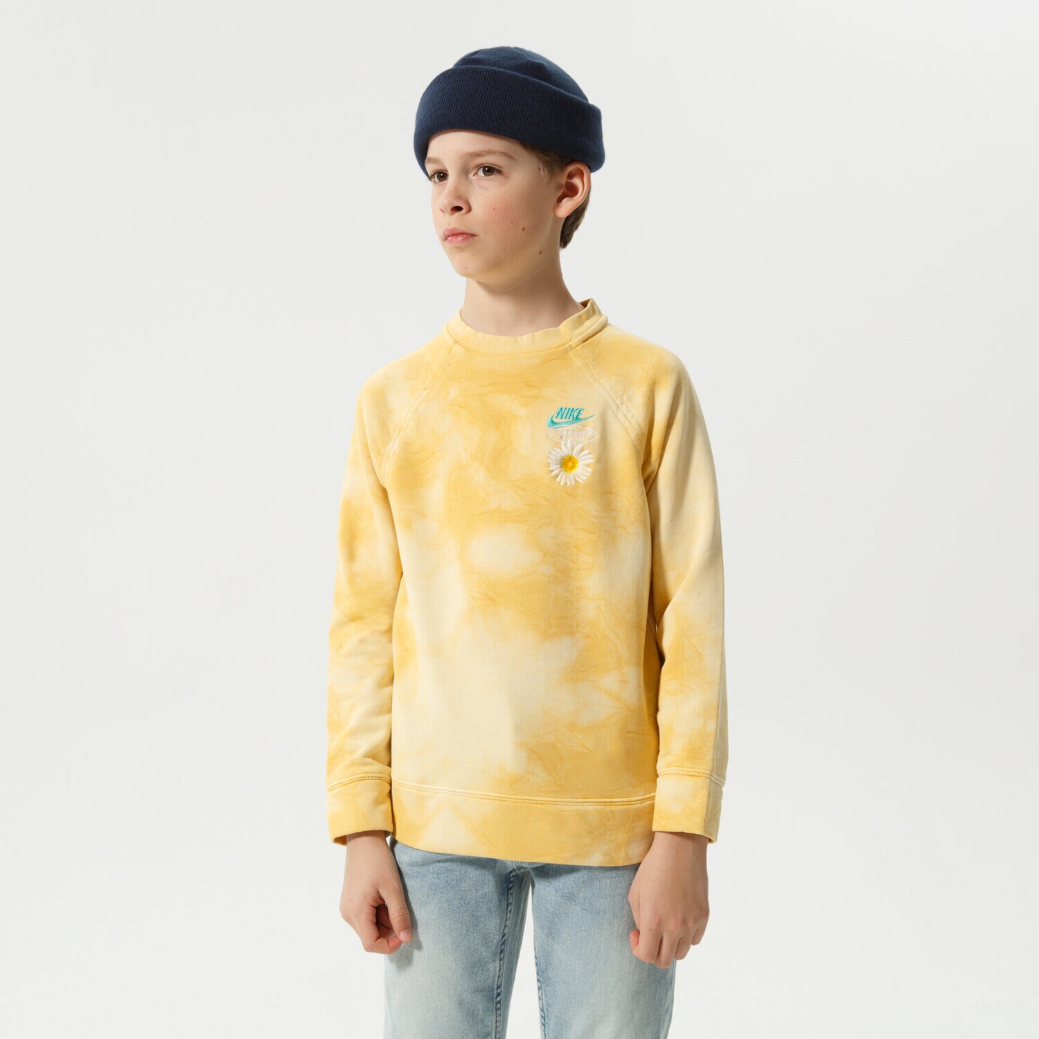 Sportowa bluza dziecięca NIKE BLUZA B NSW HBR FT STATEMENT CREW BOY DN3838-777 MULTICOLOR