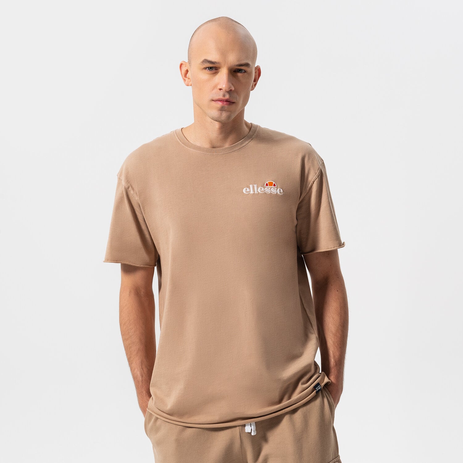 Koszulka, t-shirt sportowy męski ELLESSE T-SHIRT FULLER TEE BRWN SHM13796200 BRĄZOWY