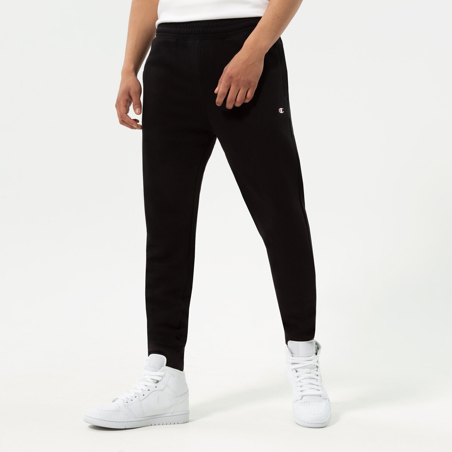 Spodnie sportowe męskie CHAMPION SPODNIE RIB CUFF PANTS 217426KK001 CZARNY