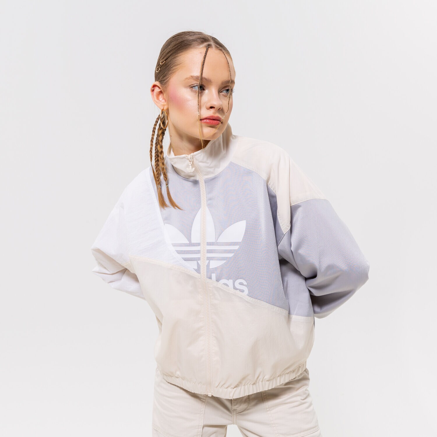 Bluza damska ADIDAS BLUZA ROZPINANA TRACK TOP HC7054 SZARY