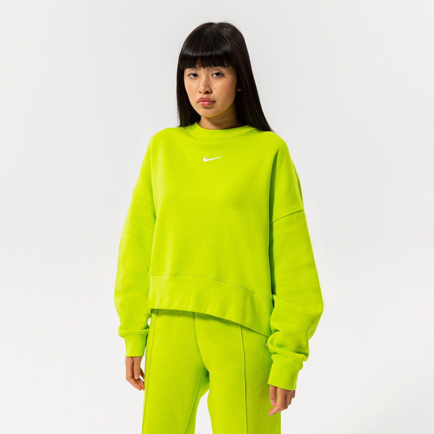 Bluza damska NIKE BLUZA W NSW ESSNTL CLCTN FLC OS CRW DJ7665-321 ZIELONY