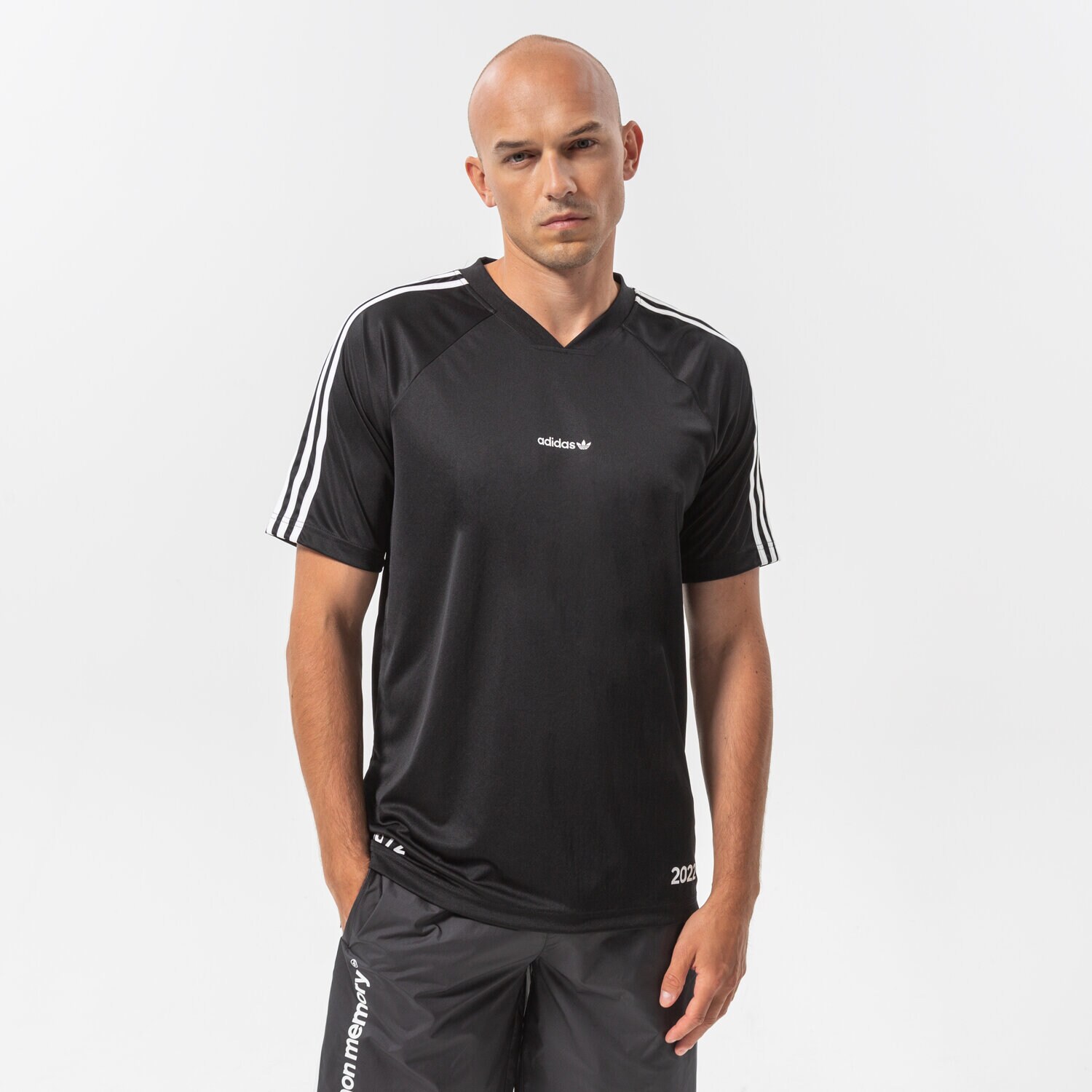 Koszulka, t-shirt sportowy męski ADIDAS T-SHIRT TREFOIL C TEE2 HC7168 CZARNY