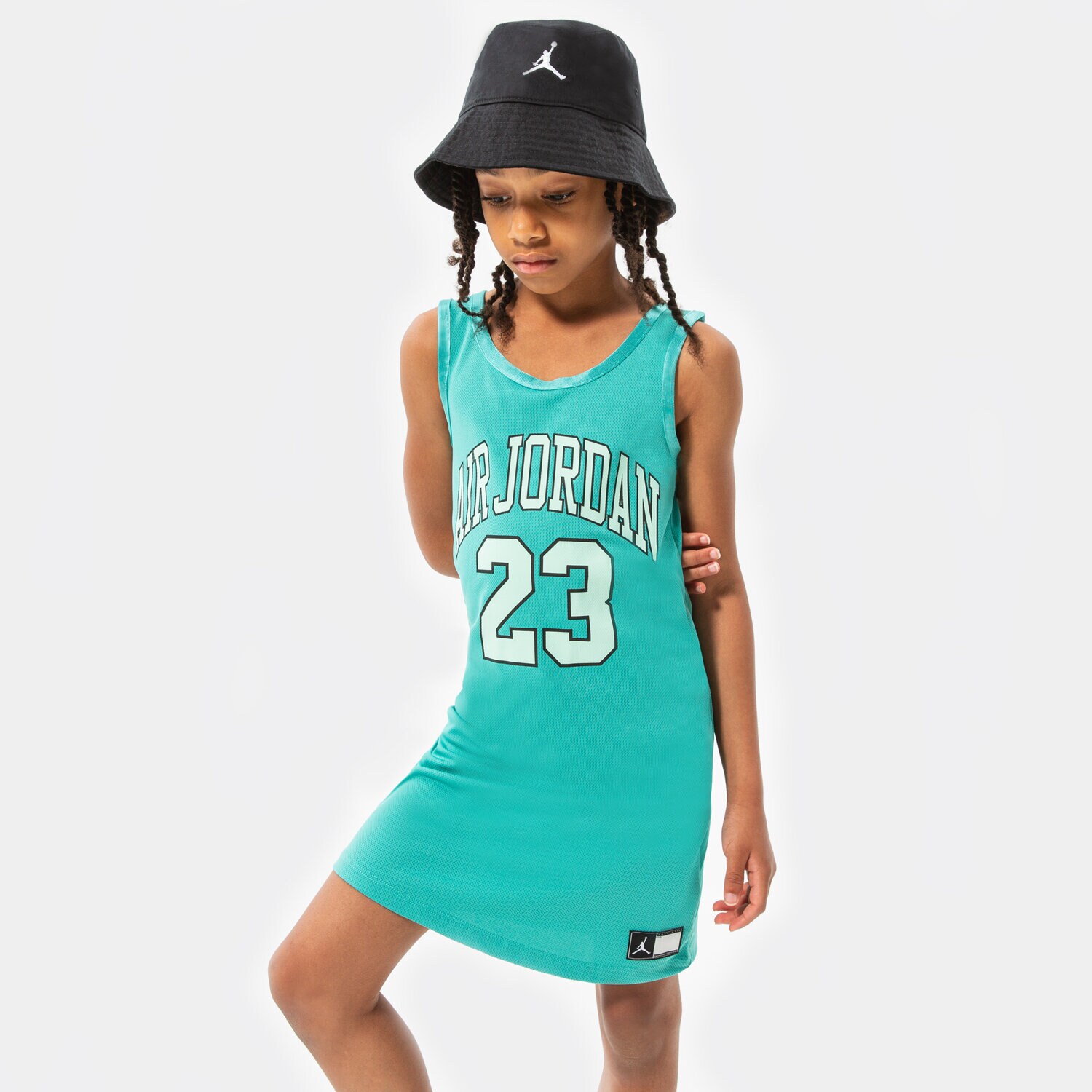 JORDAN SUKIENKA HBR JERSEY DRESS GIRL 45B320-B5P NIEBIESKI