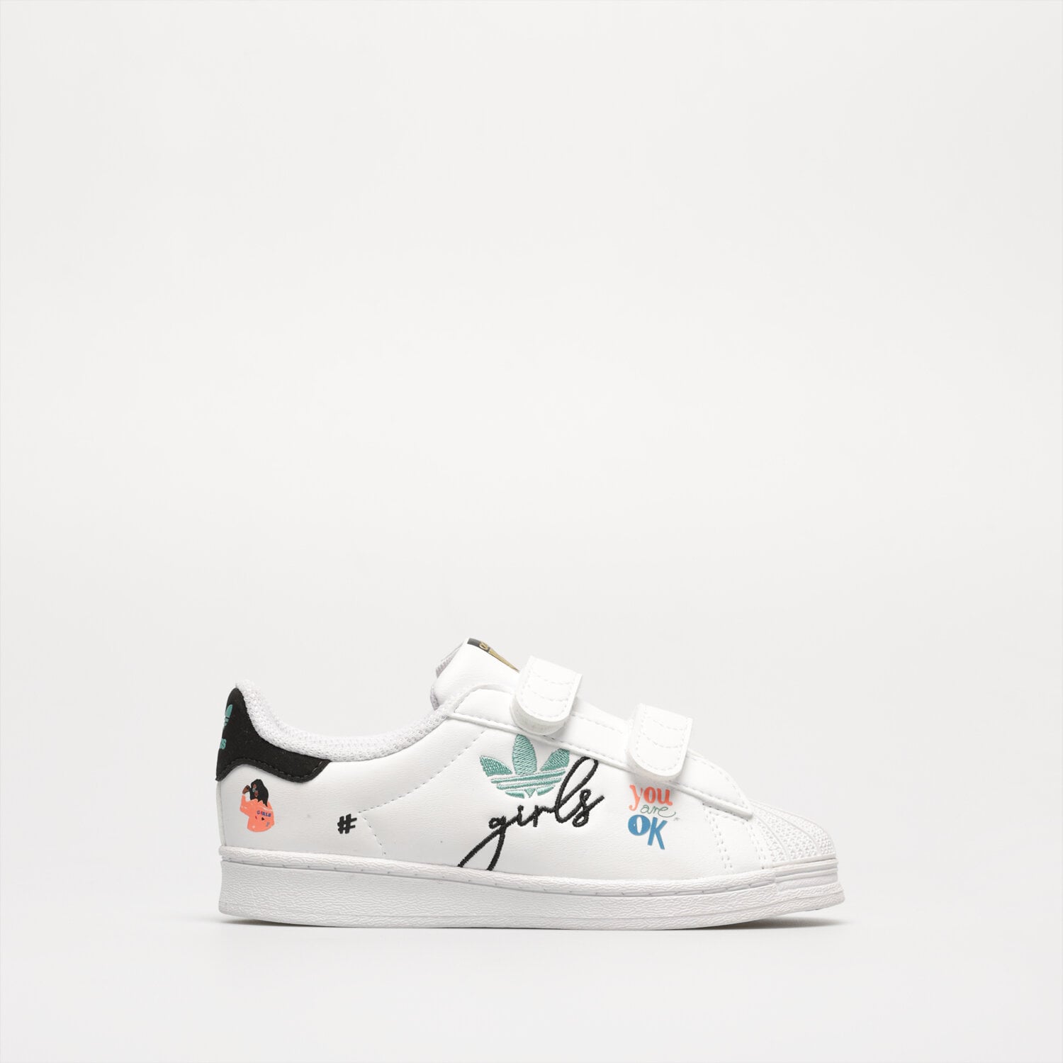 Buty sneakersy dla dzieci ADIDAS SUPERSTAR PU.CF I H00779 BIAŁY
