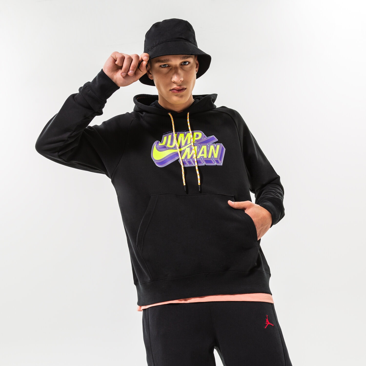 Bluza męska JORDAN BLUZA Z KAPTUREM JUMPMAN DM1402-010 CZARNY