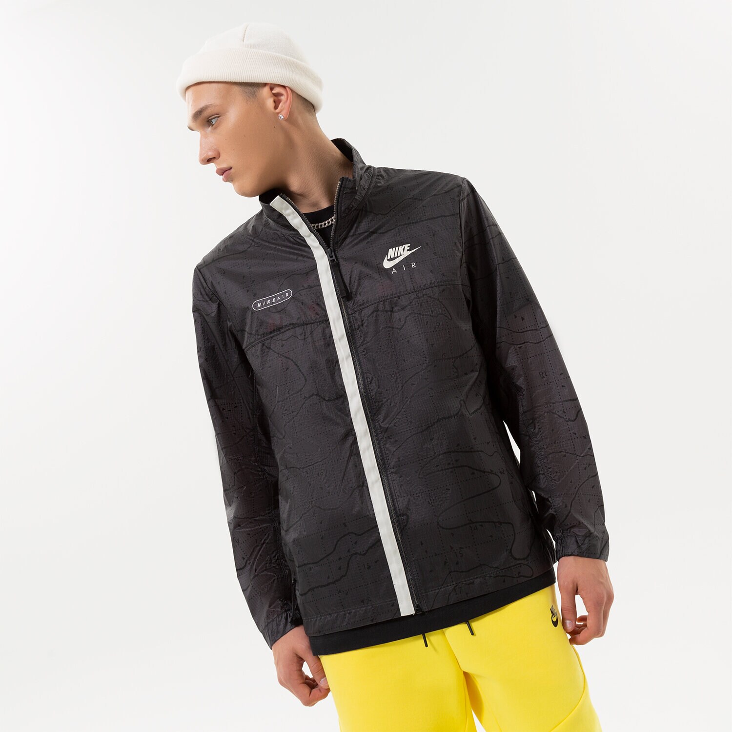 Kurtka wiosenna / jesienna męska NIKE KURTKA BEZ KAPTURA DN2112 DN2112-060 CZARNY