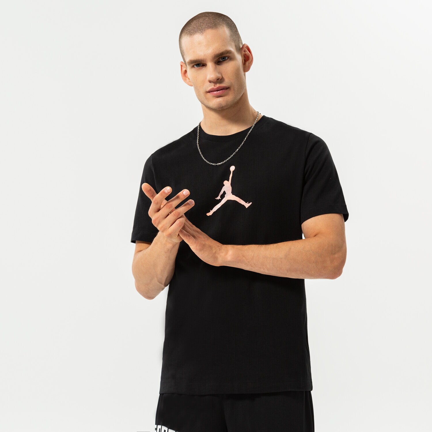 Koszulka, t-shirt sportowy męski JORDAN T-SHIRT M J SPRT DNA 23 SS CREW DO8898-010 CZARNY