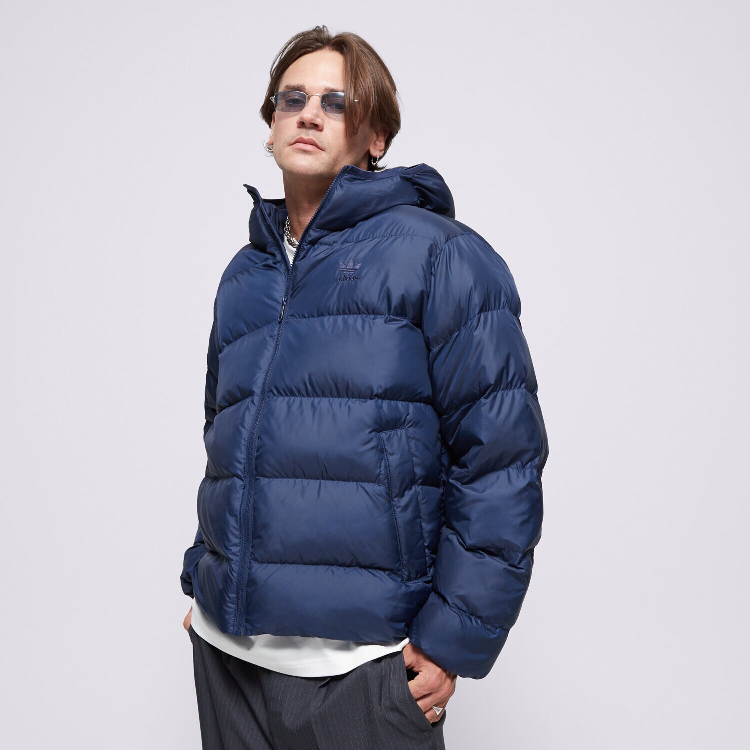 Kurtka zimowa męska ADIDAS KURTKA ZIMOWA COMMERCIAL PUFF IY3397 GRANATOWY