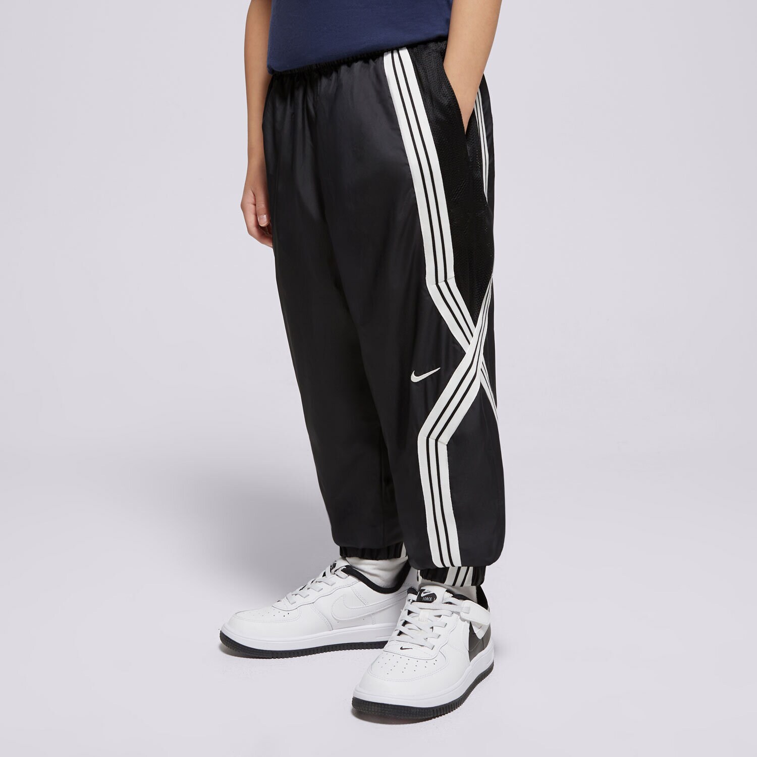 Sportowe spodnie dziecięce NIKE SPODNIE K NK RPL CROSSOVER PANT SR BOY FZ5237-010 CZARNY