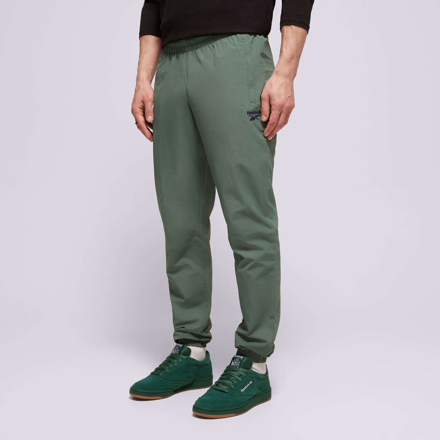Spodnie sportowe męskie REEBOK SPODNIE CL F FR TRACKPANT 100206049 ZIELONY