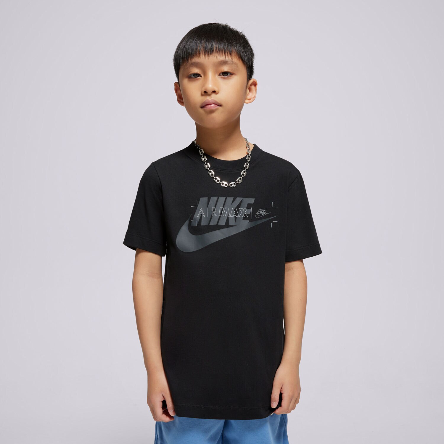 Koszulka, t-shirt dla dzieci NIKE T-SHIRT B NSW AIR MAX TEE B DD9247-010 CZARNY