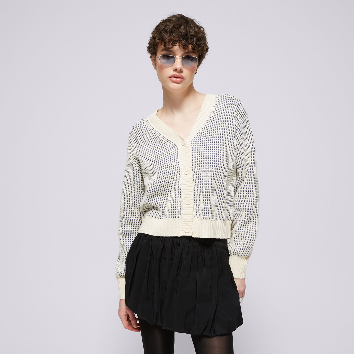 Koszulka, t-shirt damski LEVI'S SWETER SNOWFLAKE CARDIGAN A8728-0009 NIEBIESKI