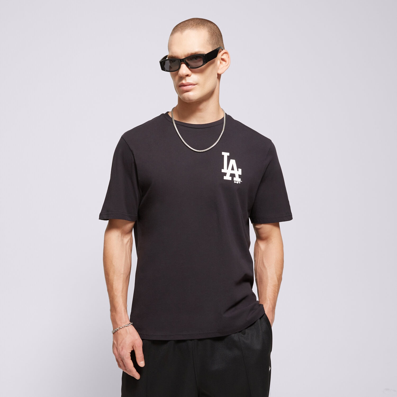 Koszulka, t-shirt sportowy męski NEW ERA T-SHIRT MLB PENNANT LA DODGERS LOS ANGELES DODGERS 60596213 GRANATOWY
