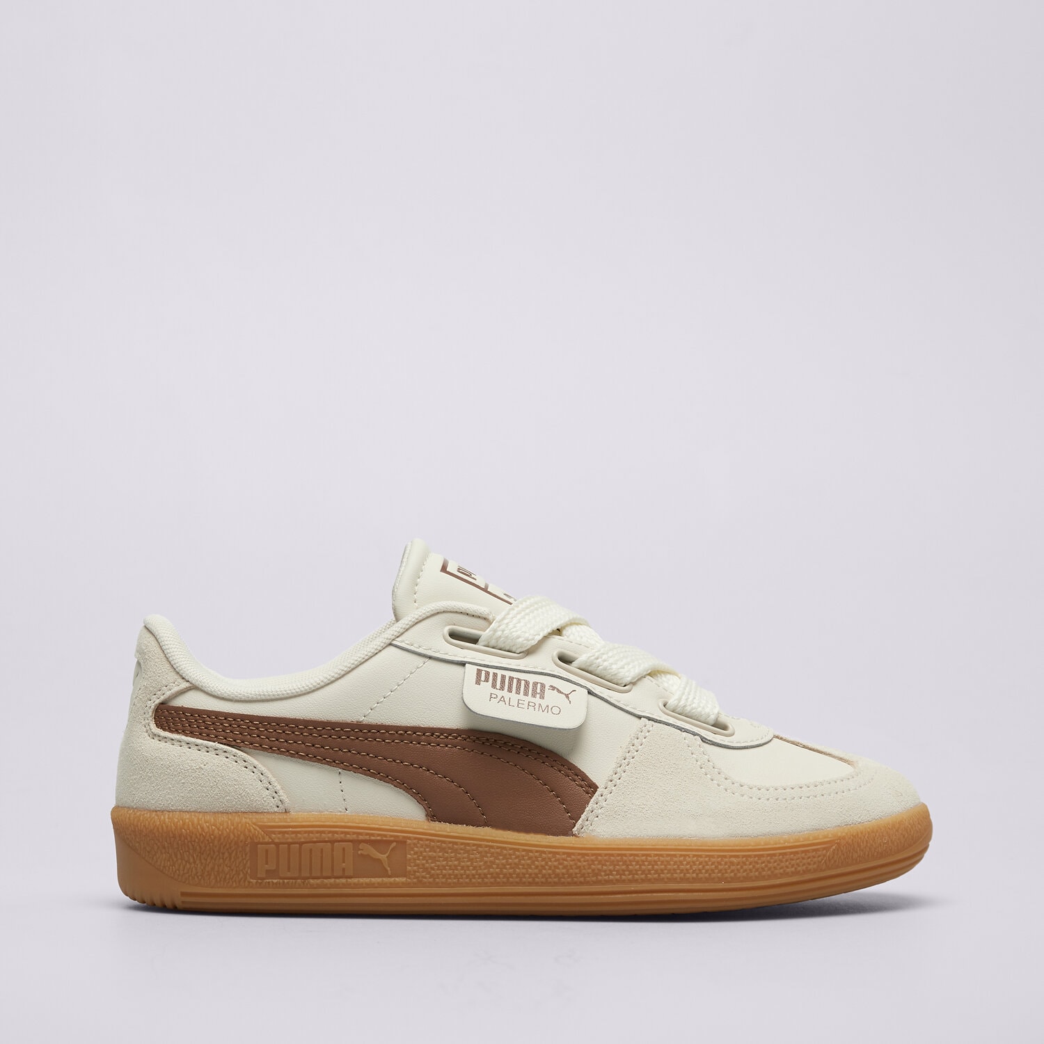 Buty sneakersy damskie PUMA PALERMO WIDE LACE  40210903 KREMOWY