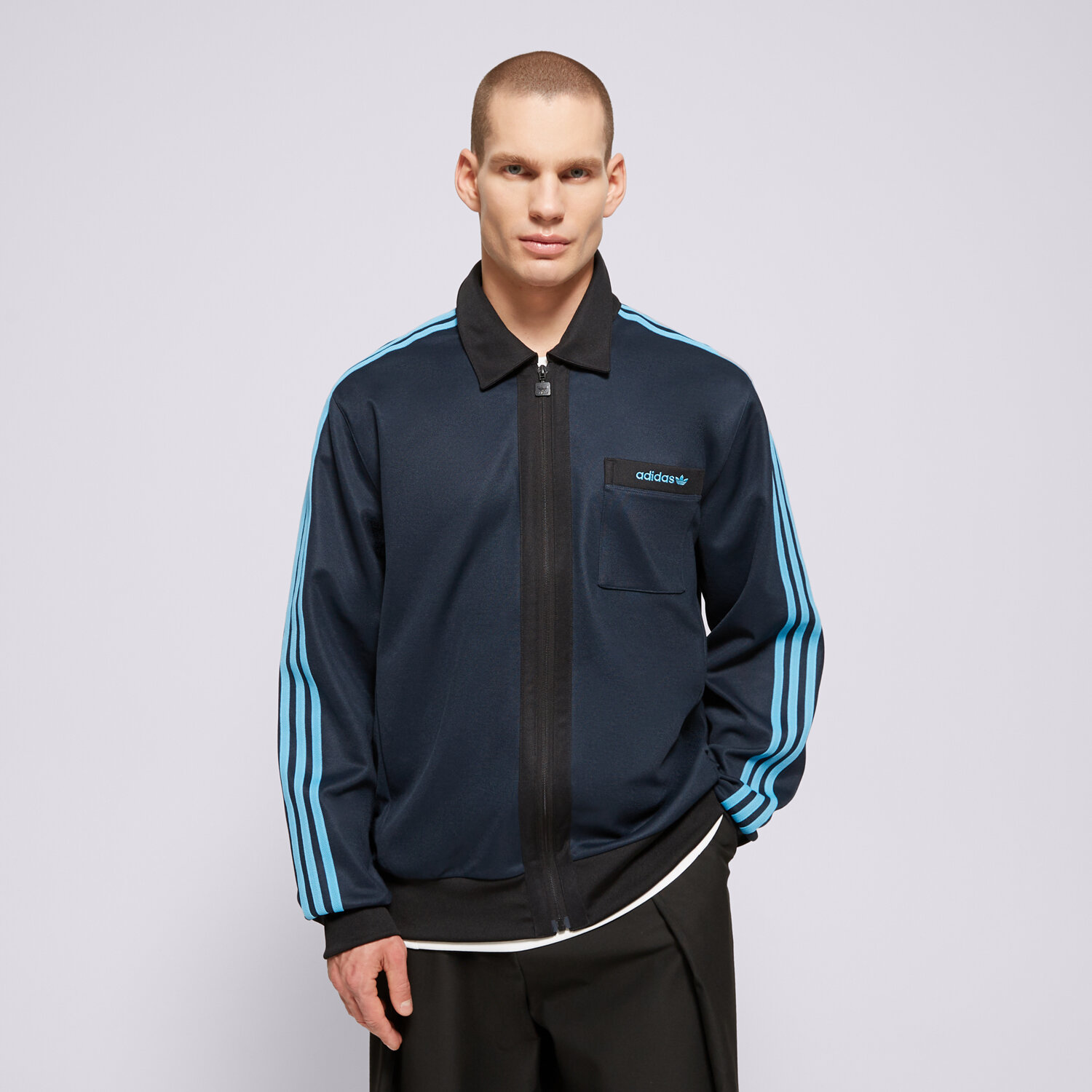 Bluza męska ADIDAS BLUZA ROZPINANA TT JC8361 GRANATOWY
