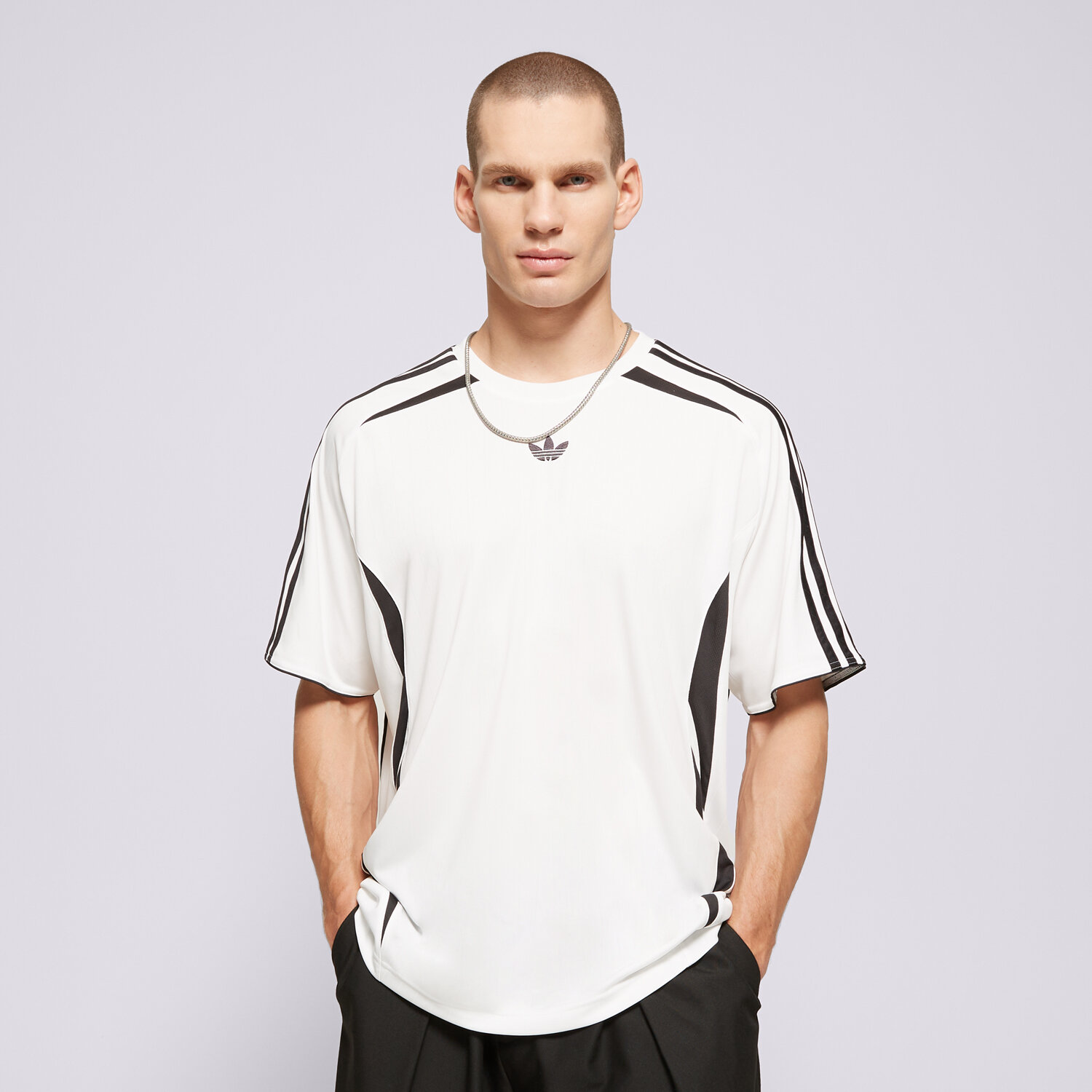 Koszulka, t-shirt sportowy męski ADIDAS T-SHIRT TEAMGEIST TEE JP1113 BIAŁY