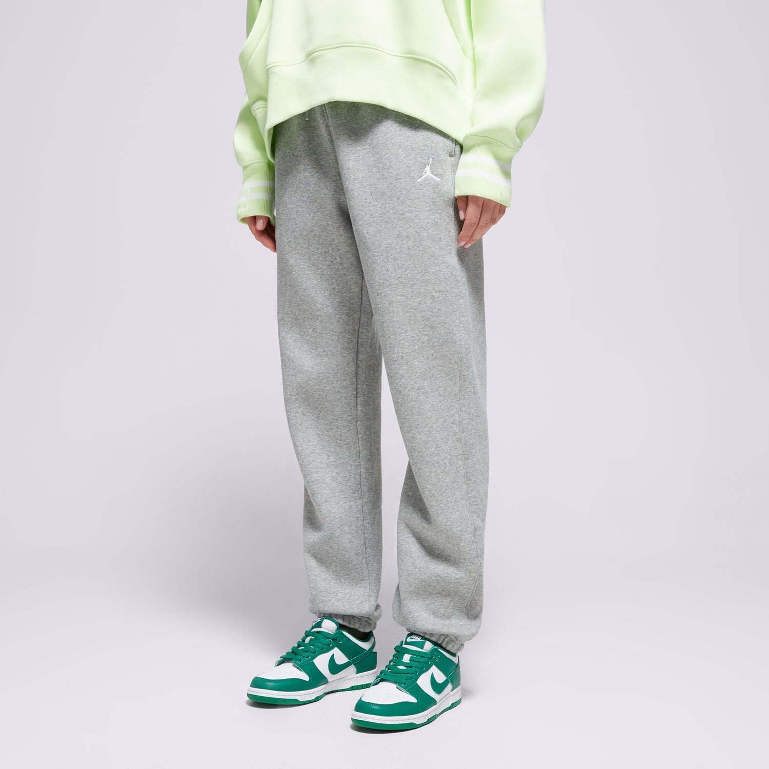 Spodnie sportowe damskie JORDAN SPODNIE BRKLN FLC PANT 24 FV7077-063 SZARY