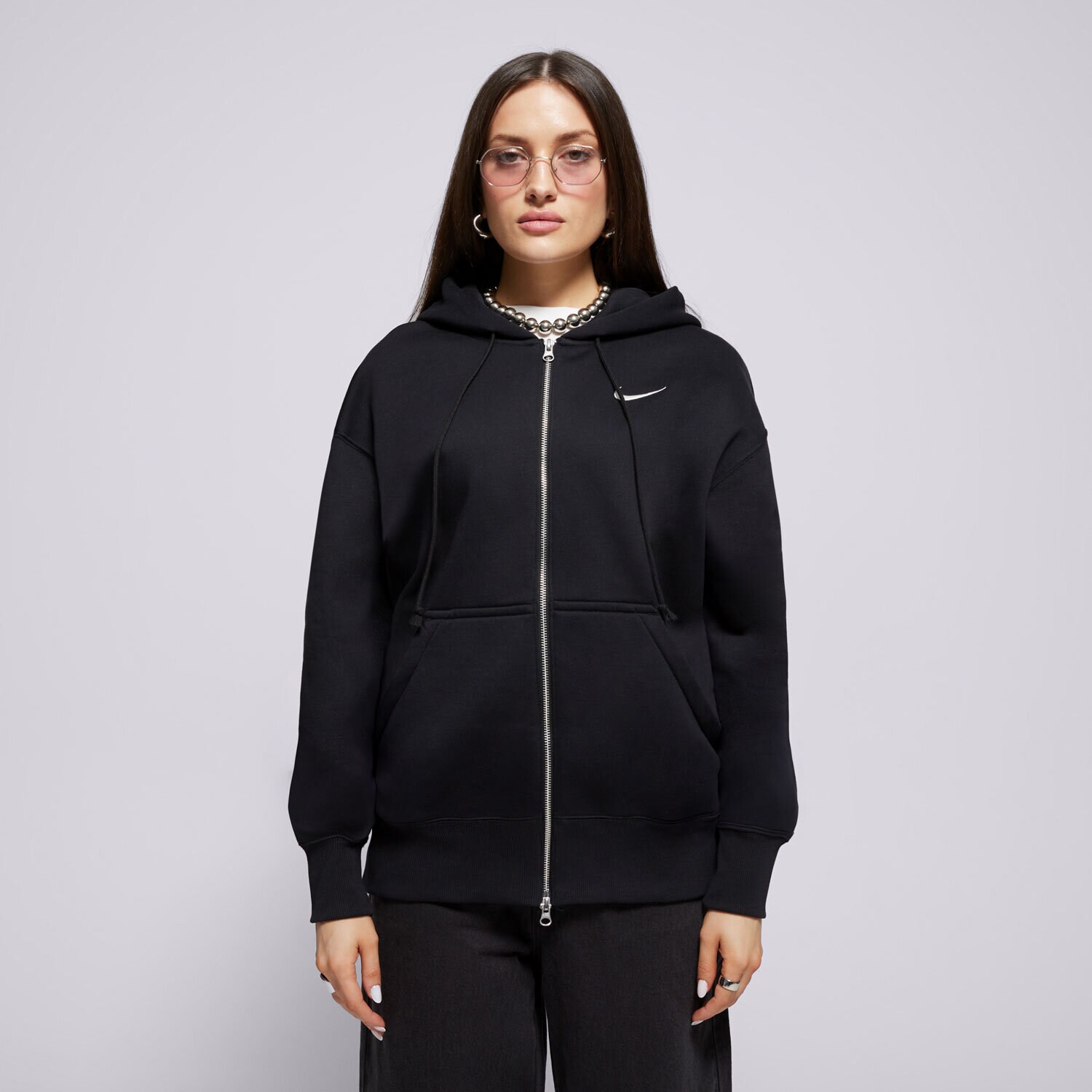 Bluza damska NIKE BLUZA ROZPINANA W NSW PHNX FLC FZ OS HOODIE PHOENIX DQ5758-010 CZARNY