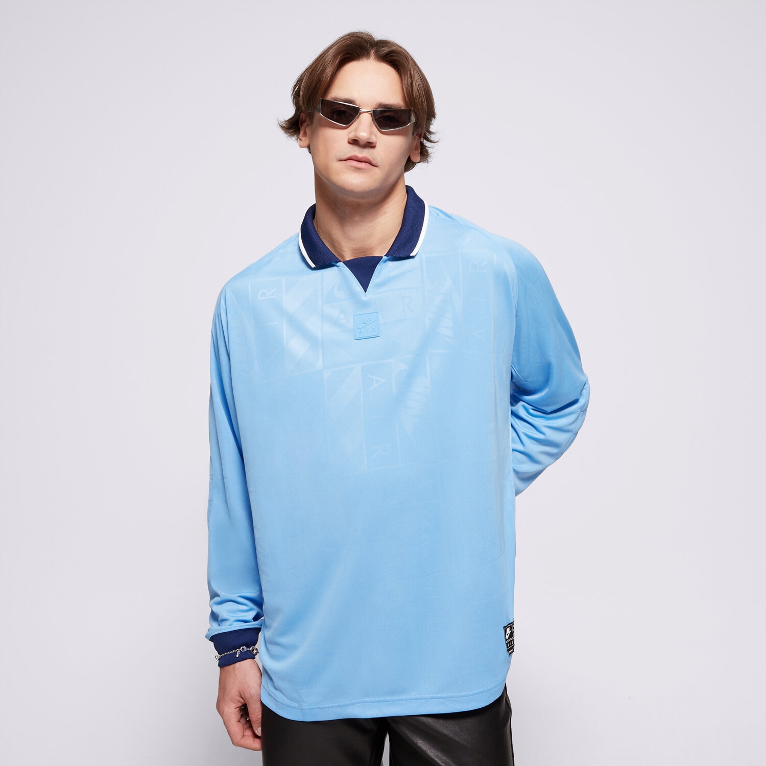 Koszulka, t-shirt sportowy męski NIKE T-SHIRT M NIKE AIR LS JERSEY HM8987-412 NIEBIESKI