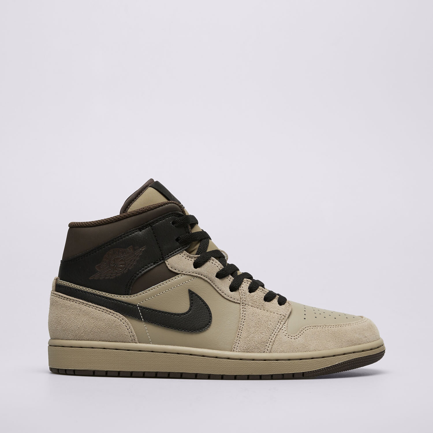 Buty sneakersy męskie AIR JORDAN 1 MID HV6422-200 KHAKI