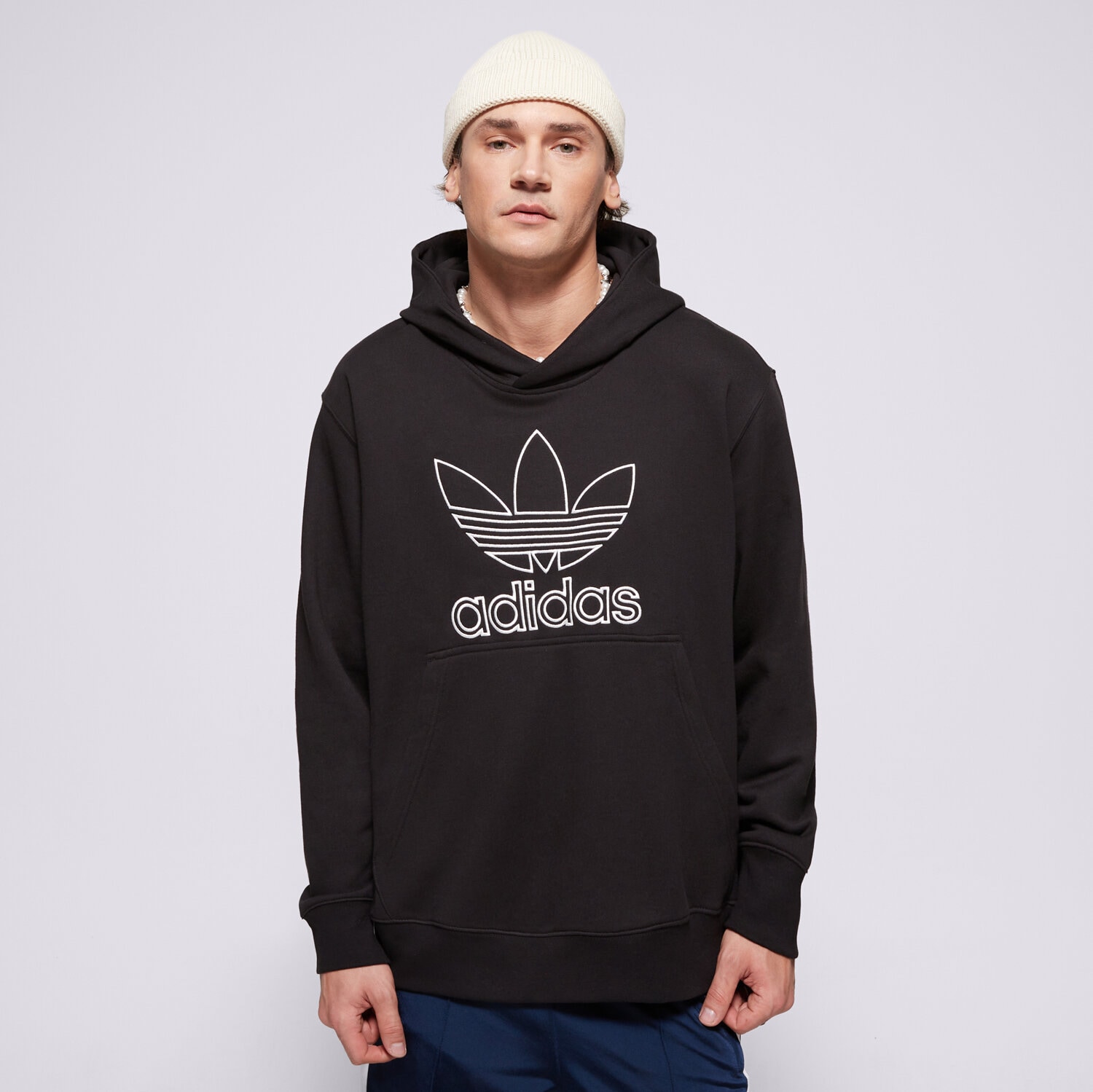 Bluza męska ADIDAS BLUZA Z KAPTUREM OUTL TREF HDY JP1079 CZARNY