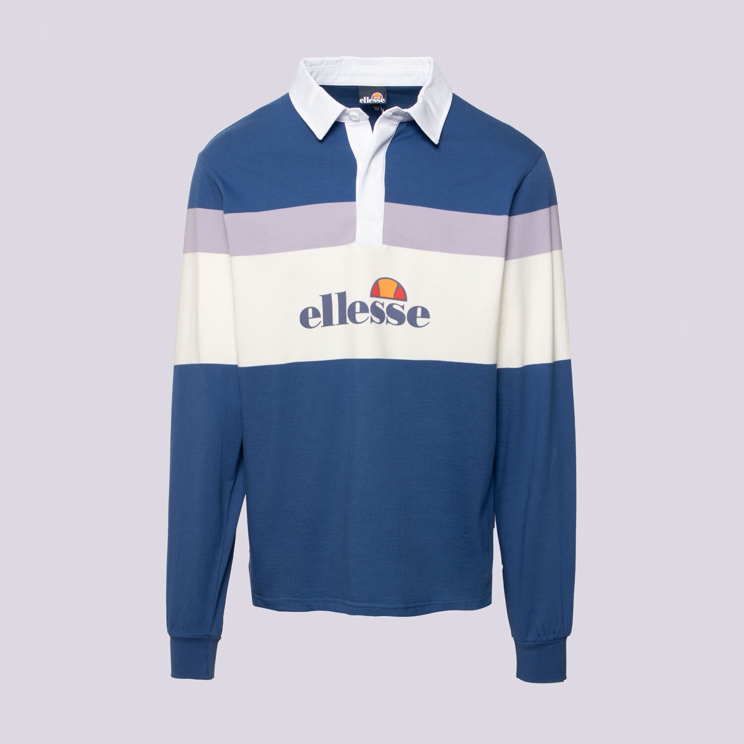 Koszulka, t-shirt sportowy męski ELLESSE POLO BELLAGRA RUGBY SHIRT NAVY SHR22055429 MULTICOLOR