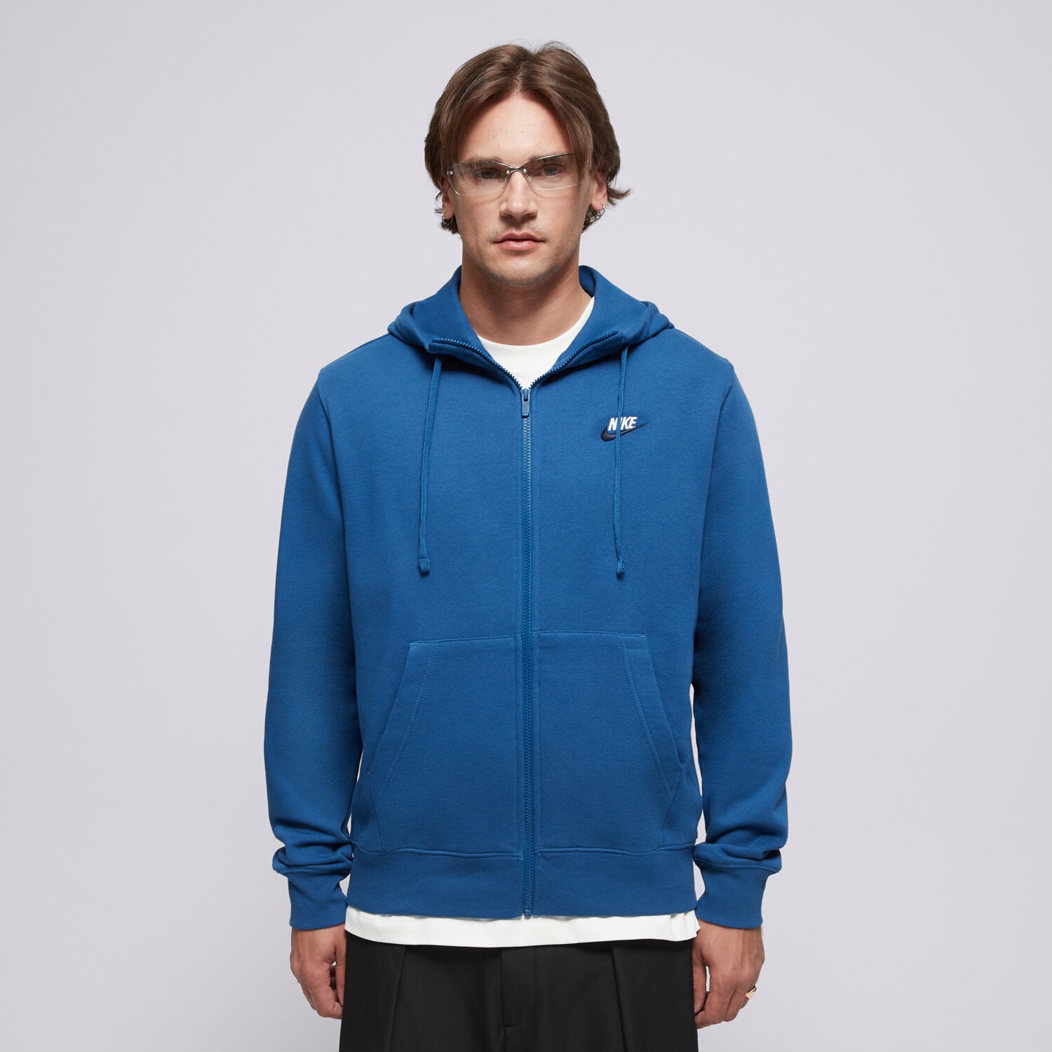 Bluza męska NIKE BLUZA ROZPINANA Z KAPTUREM M NSW CLUB DT HDFZ DQ8384-476 NIEBIESKI