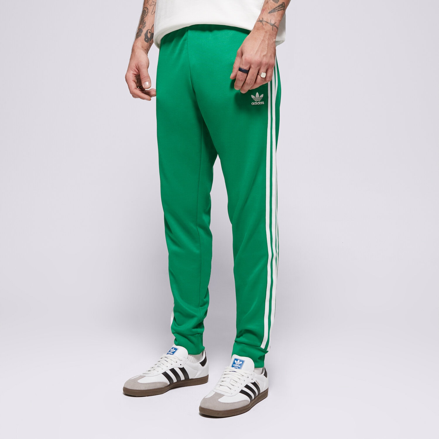 Spodnie sportowe męskie ADIDAS SPODNIE SST TP IK3515 ZIELONY