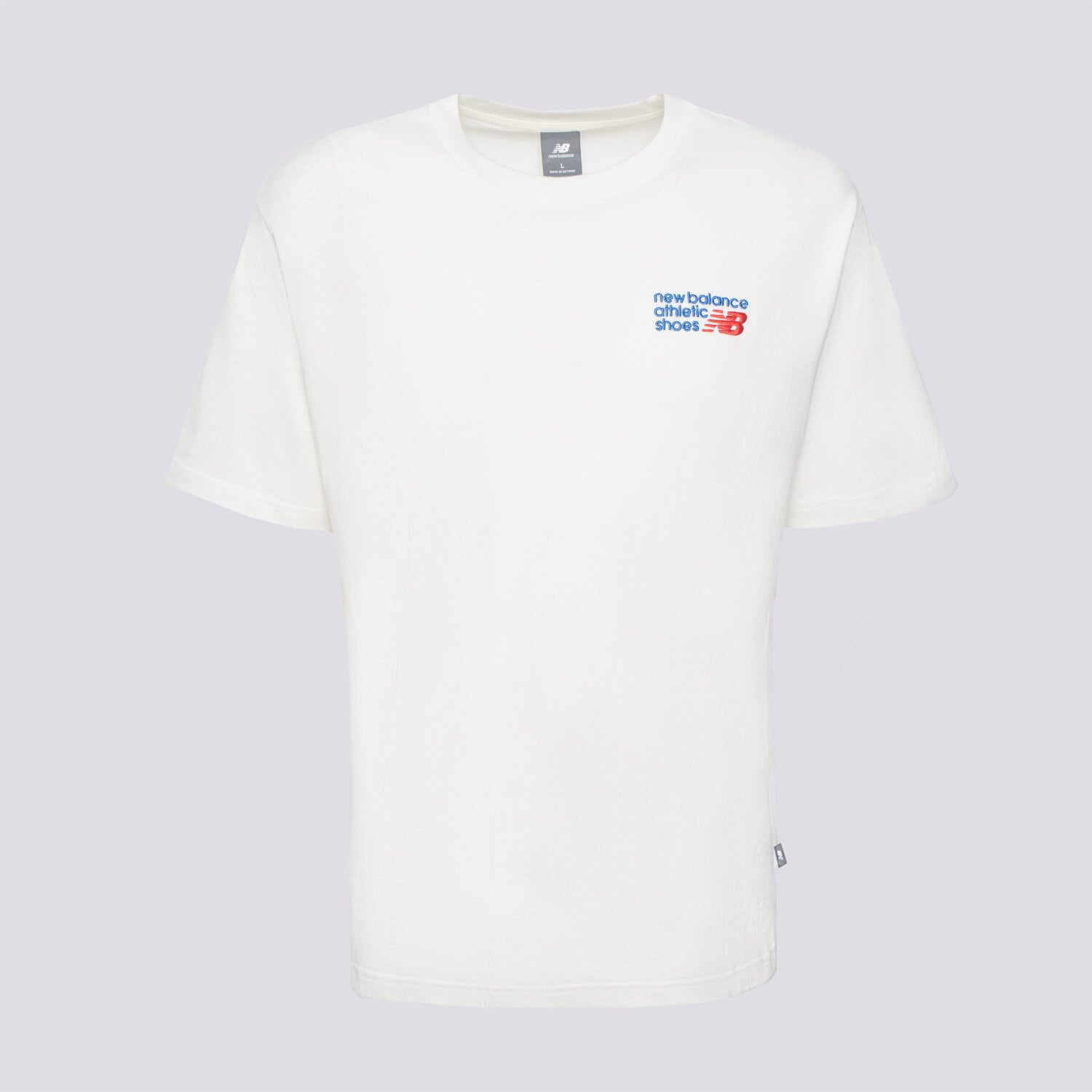Koszulka, t-shirt sportowy męski NEW BALANCE T-SHIRT ATHLETICS PREMIUM LOGO T-SHIRT MT41908SST BIAŁY