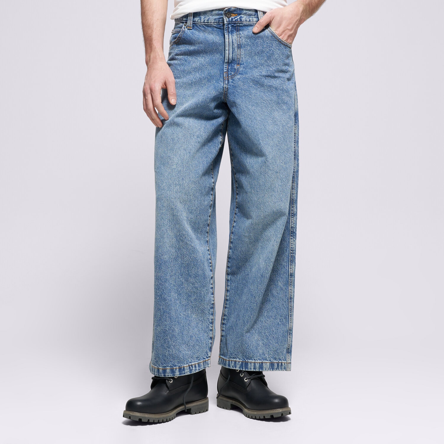 Spodnie sportowe męskie DICKIES SPODNIE LOOSE WAVE DENIM DK0A4ZAQK211 NIEBIESKI