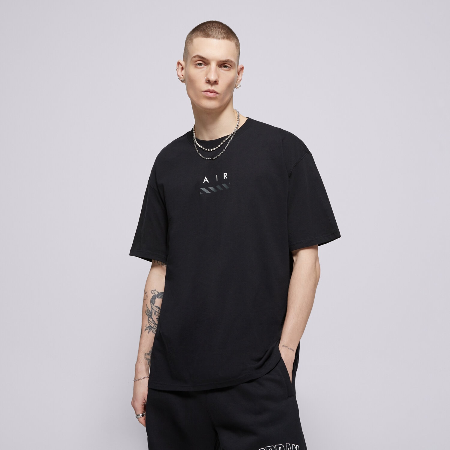 Koszulka, t-shirt sportowy męski NIKE T-SHIRT M NSW TEE M90 NK AIR SP25 2 HJ0580-010 CZARNY