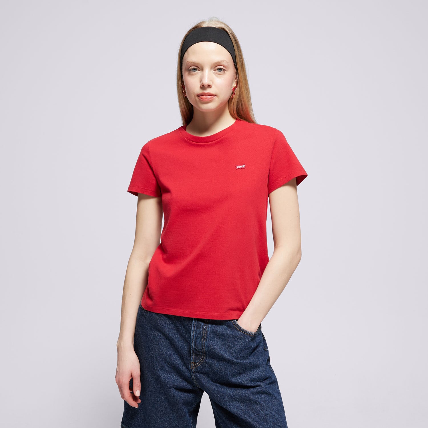 Koszulka, t-shirt damski LEVI'S T-SHIRT PERFECT TEE 39185-0374 CZERWONY