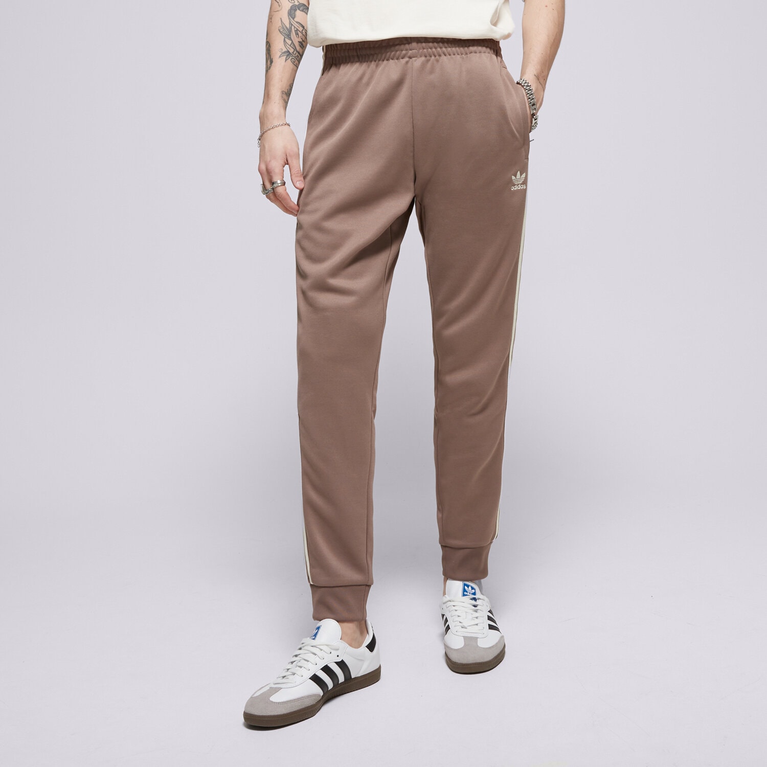 Spodnie sportowe męskie ADIDAS SPODNIE SST TP JP2518 BEŻOWY