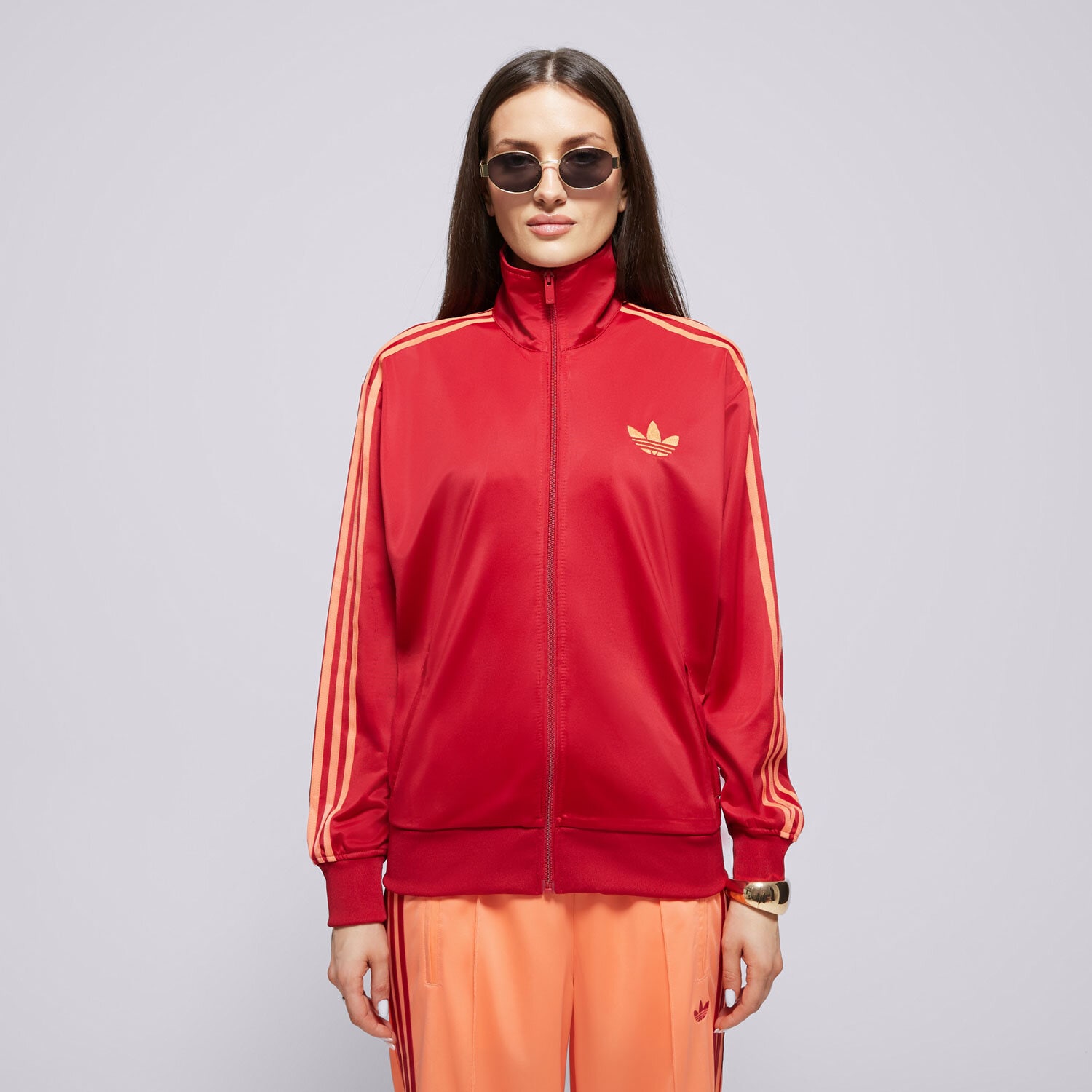 Bluza damska ADIDAS BLUZA ROZPINANA FBIRD LOOSE JP2295 BORDOWY