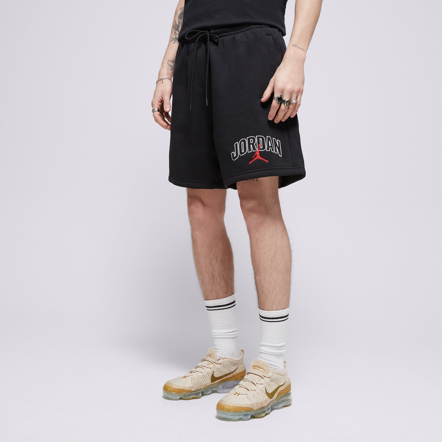 Krótkie spodenki, szorty męskie JORDAN SHORTS M J BRKLN LBR GFX SHORT IB7910-010 CZARNY