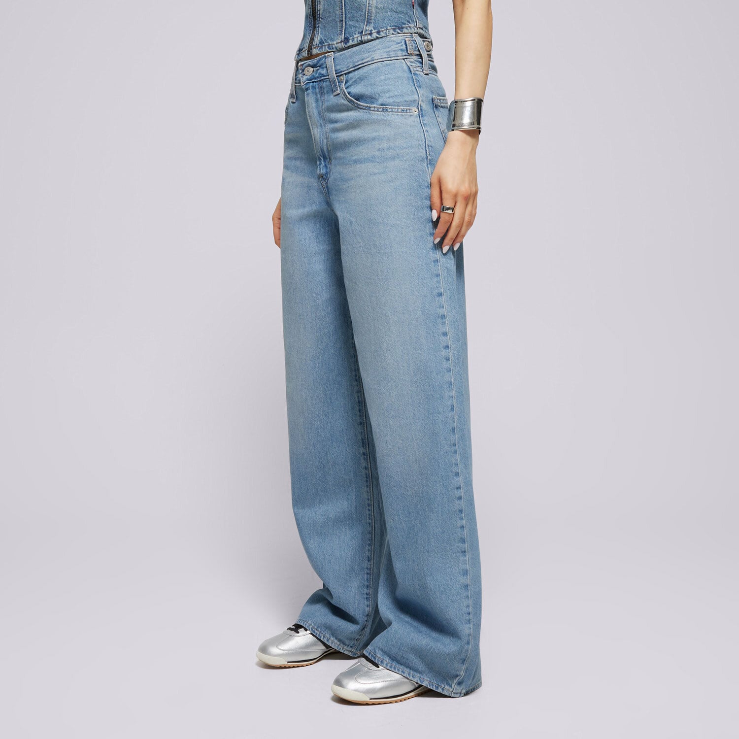 Spodnie sportowe damskie LEVI'S SPODNIE CINCH BAGGY 001UP-0000 NIEBIESKI