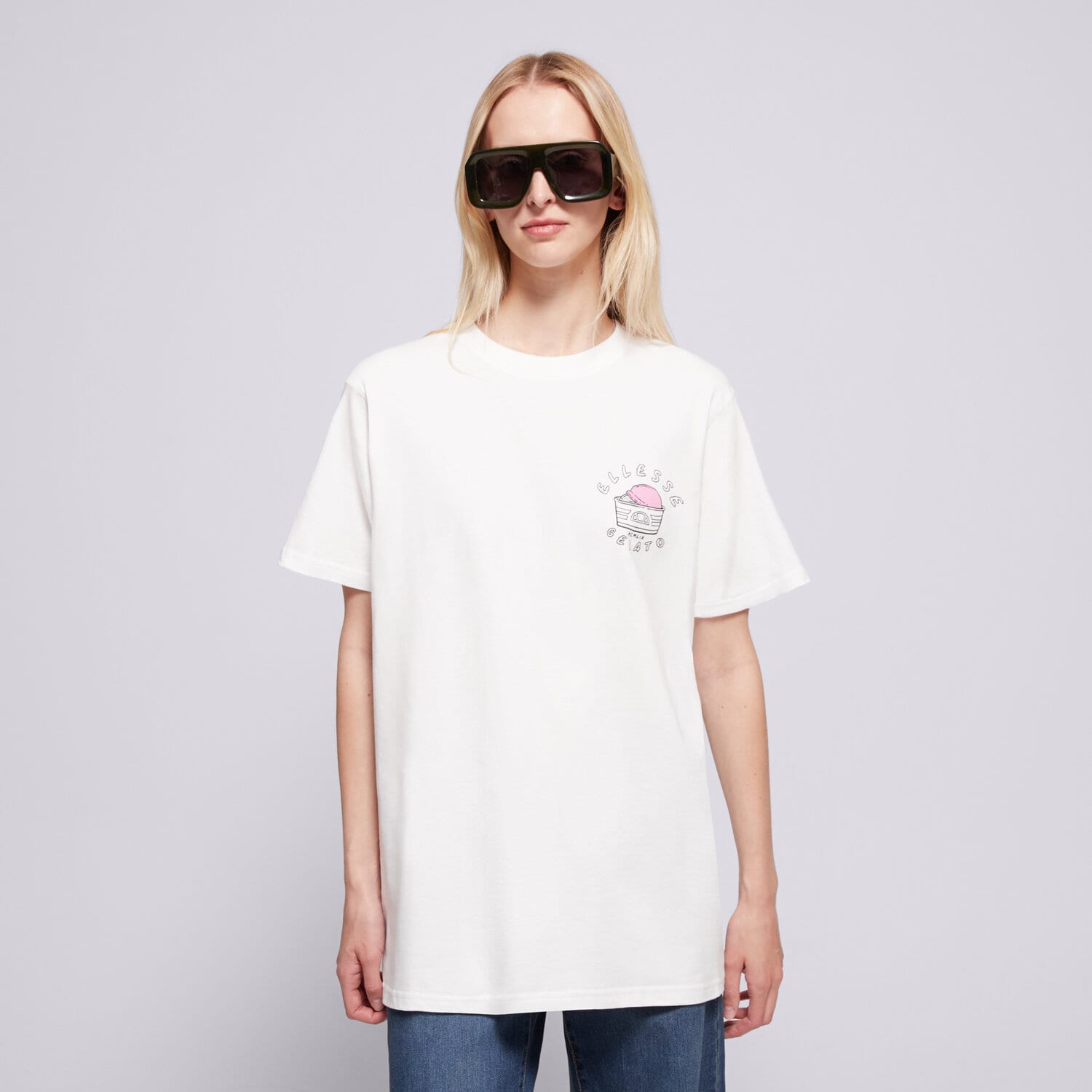 Koszulka, t-shirt damski ELLESSE T-SHIRT LA STREGA TEE WHT SGZ21999908 BIAŁY