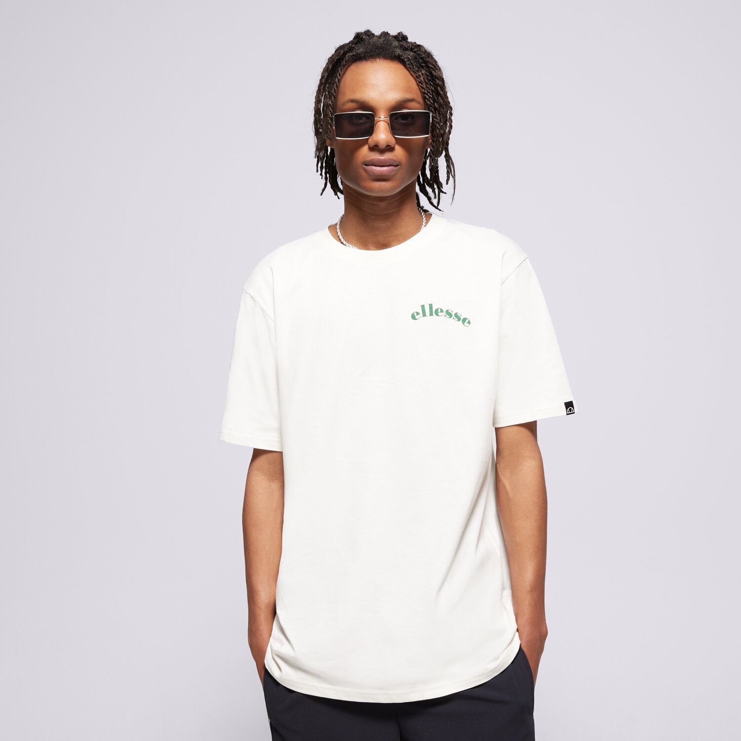Koszulka, t-shirt sportowy męski ELLESSE T-SHIRT MELLARIO TEE OFF WHT SMG23163904 BEŻOWY